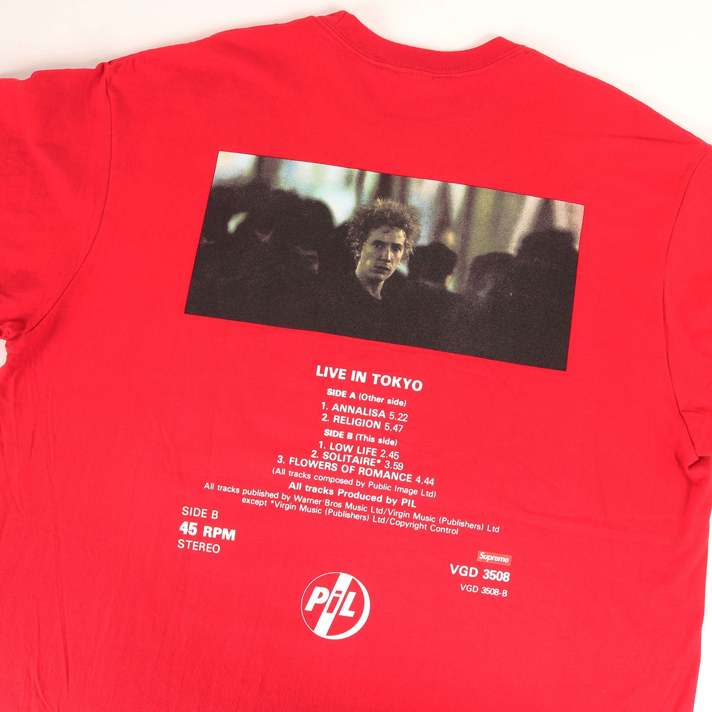 22AW ×PIL ジョン・ライドン フォト Tシャツ(Live In Tokyo Tee)