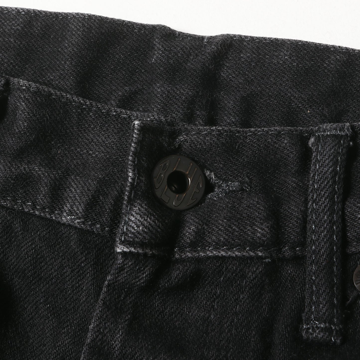 タイト ストレート 後染めブラック デニムパンツ(JB0716)