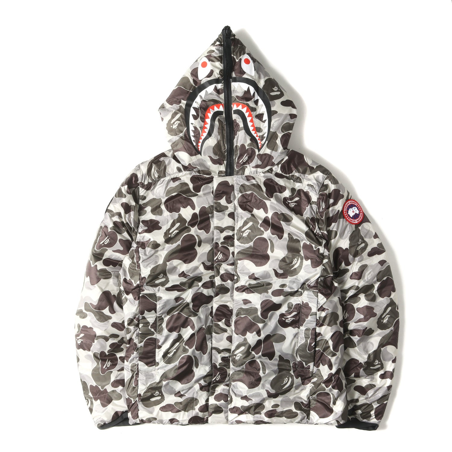 A BATHING APE (ア ベイシング エイプ) 21AW ×CANADA GOOSE ×CONCEPTS ABCカモ 猿迷彩 シャーク  リバーシブル ダウンジャケット(ABC CAMO CROFTON SHARK HOODIE) - ブランド古着の通販・買取 | BEEGLE by  Boo-Bee