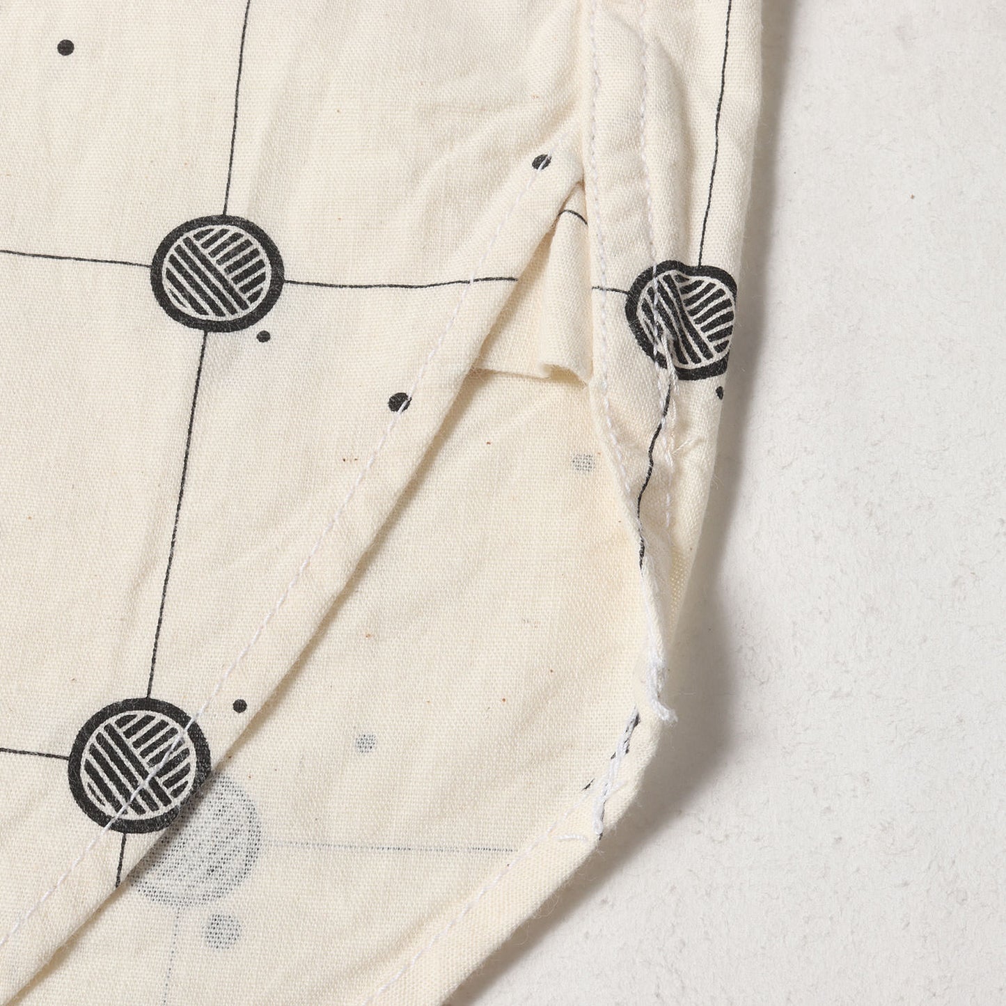 総柄 ハーフボタン プルオーバー シャツ