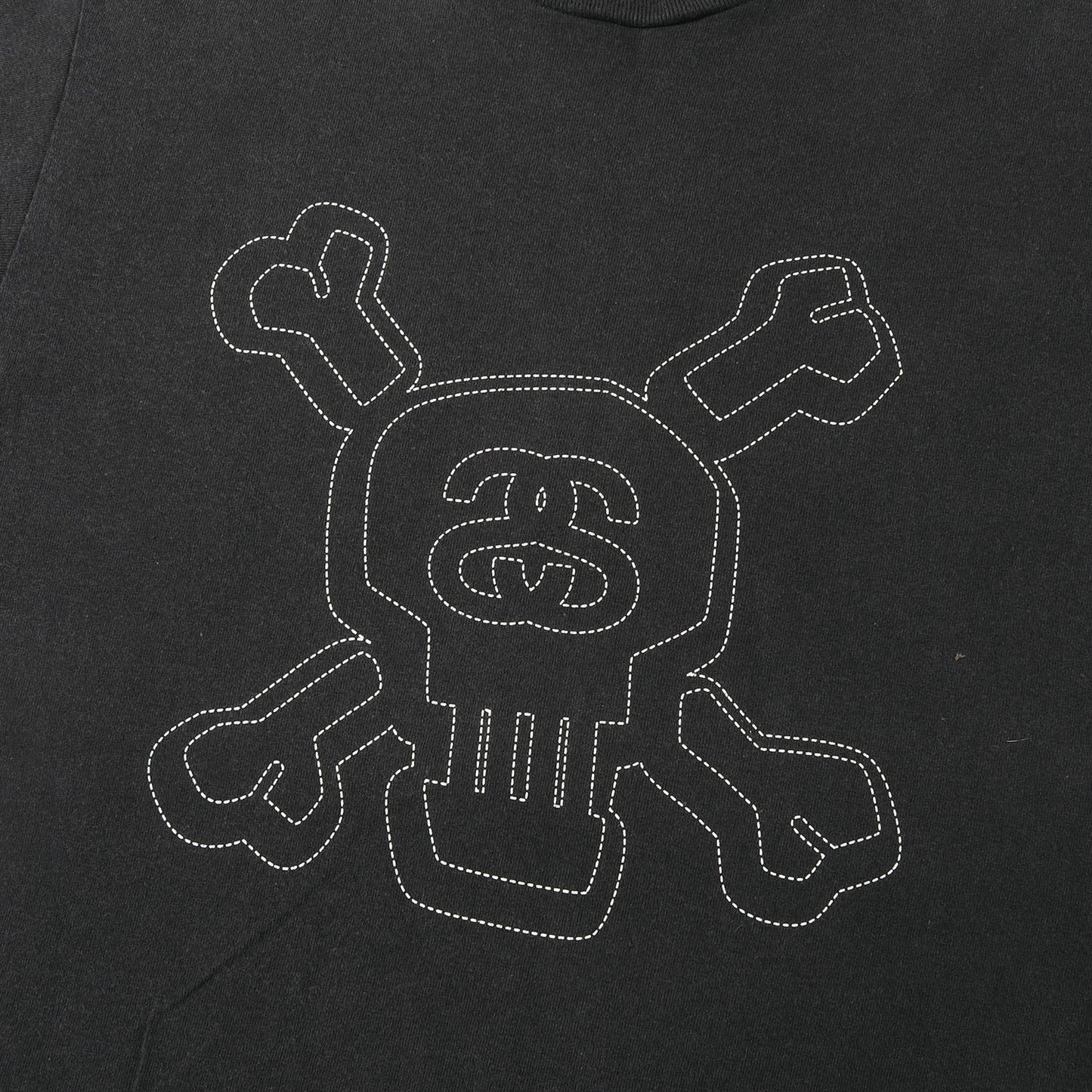 90s 紺タグ スカルボーン ロングスリーブ Tシャツ