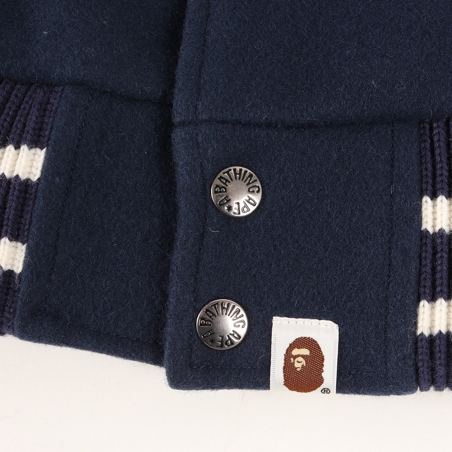 マルチワッペン 袖レザー メルトンスタジャン