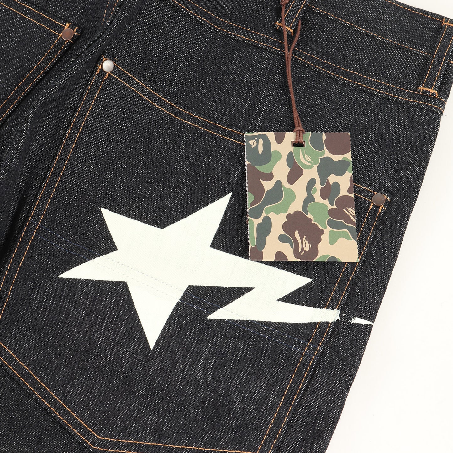 00s STAプリント リジット デニムパンツ(デッドストック)