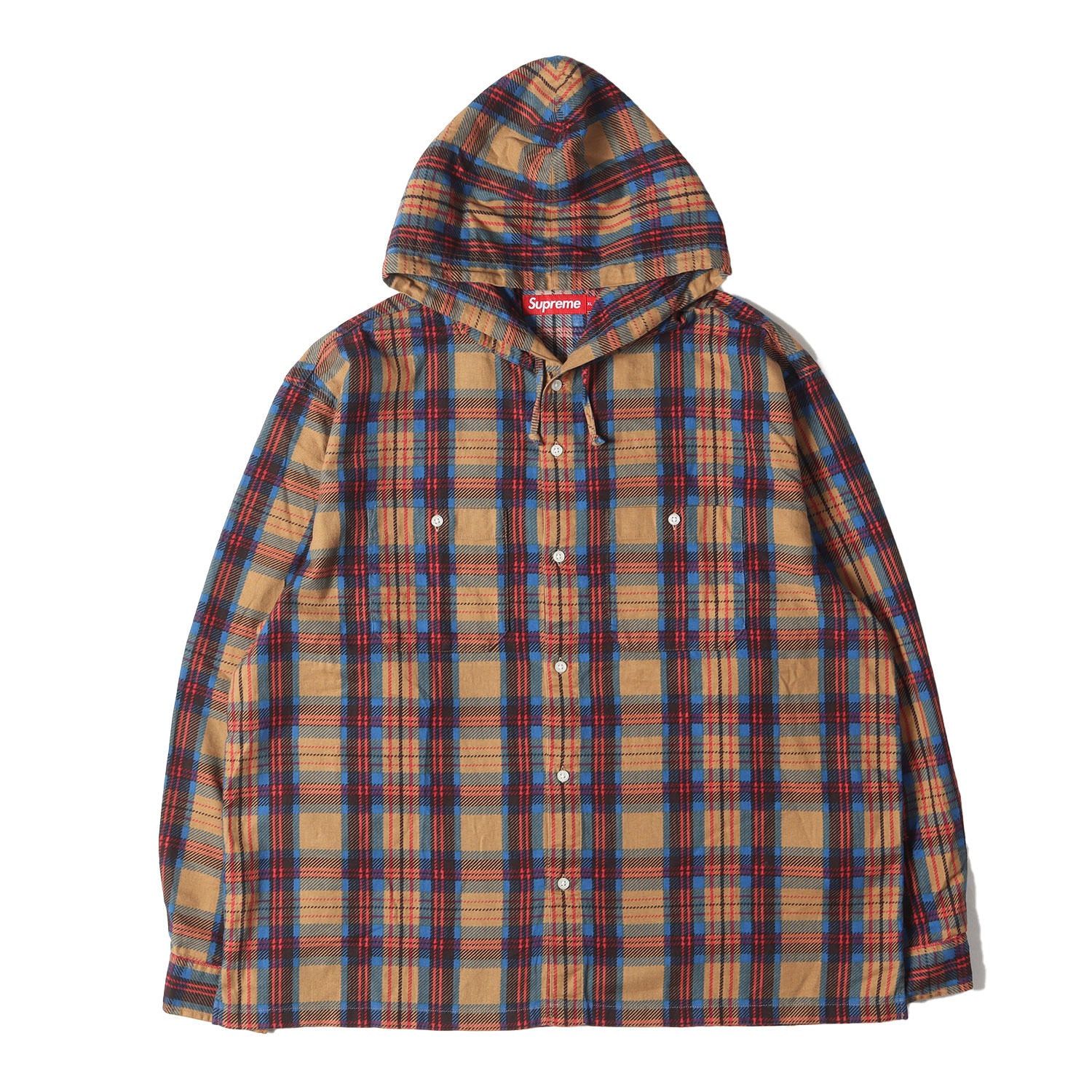 Supreme (シュプリーム) 24SS フード付き プリントチェック フランネルシャツ(Printed Hooded Flannel Shirt)  - ブランド古着の通販・買取 | BEEGLE by Boo-Bee