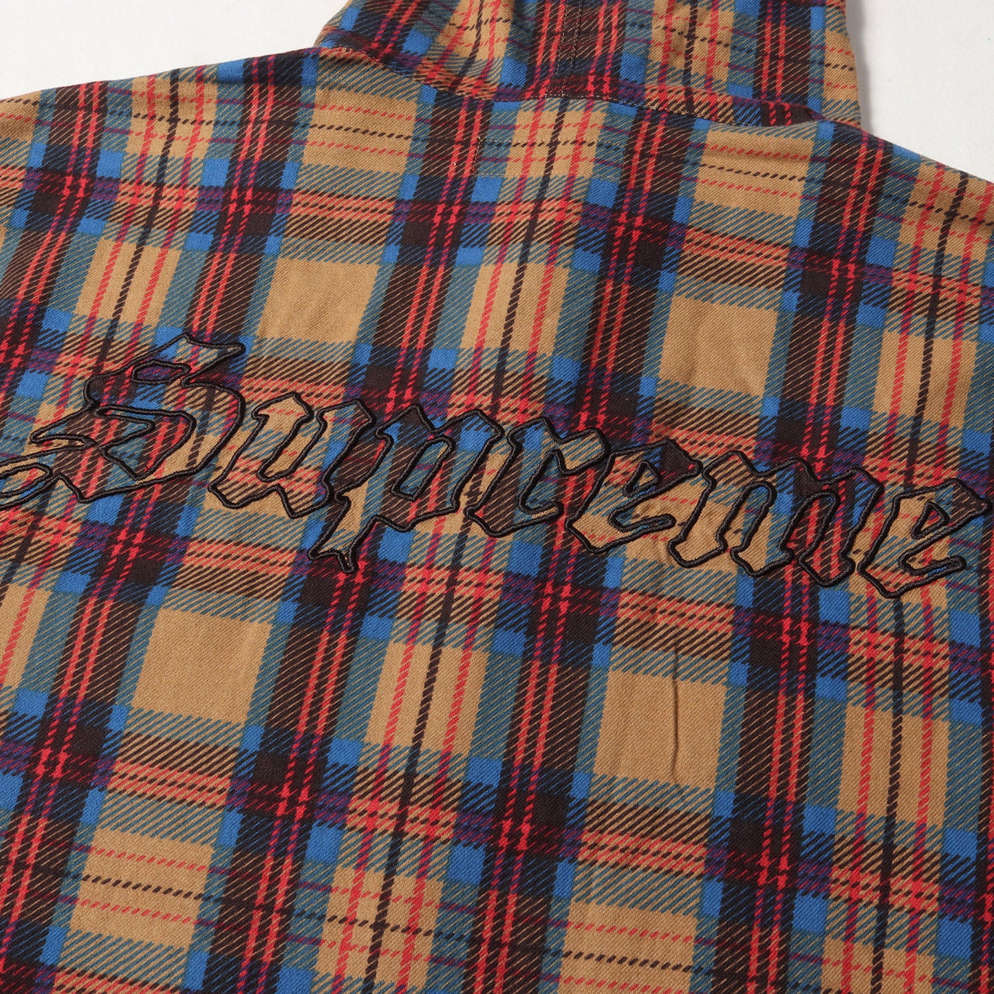 24SS フード付き プリントチェック フランネルシャツ(Printed Hooded Flannel Shirt)