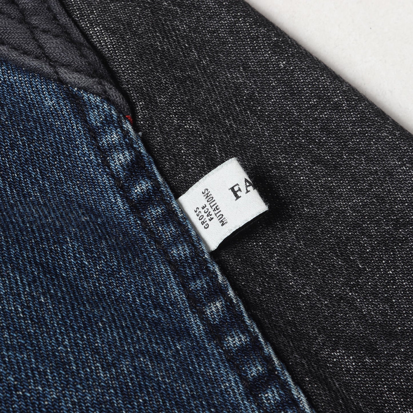 チェックネル コンビ オーバーサイズ デニムジャケット(CHECK DENIM JACKET)