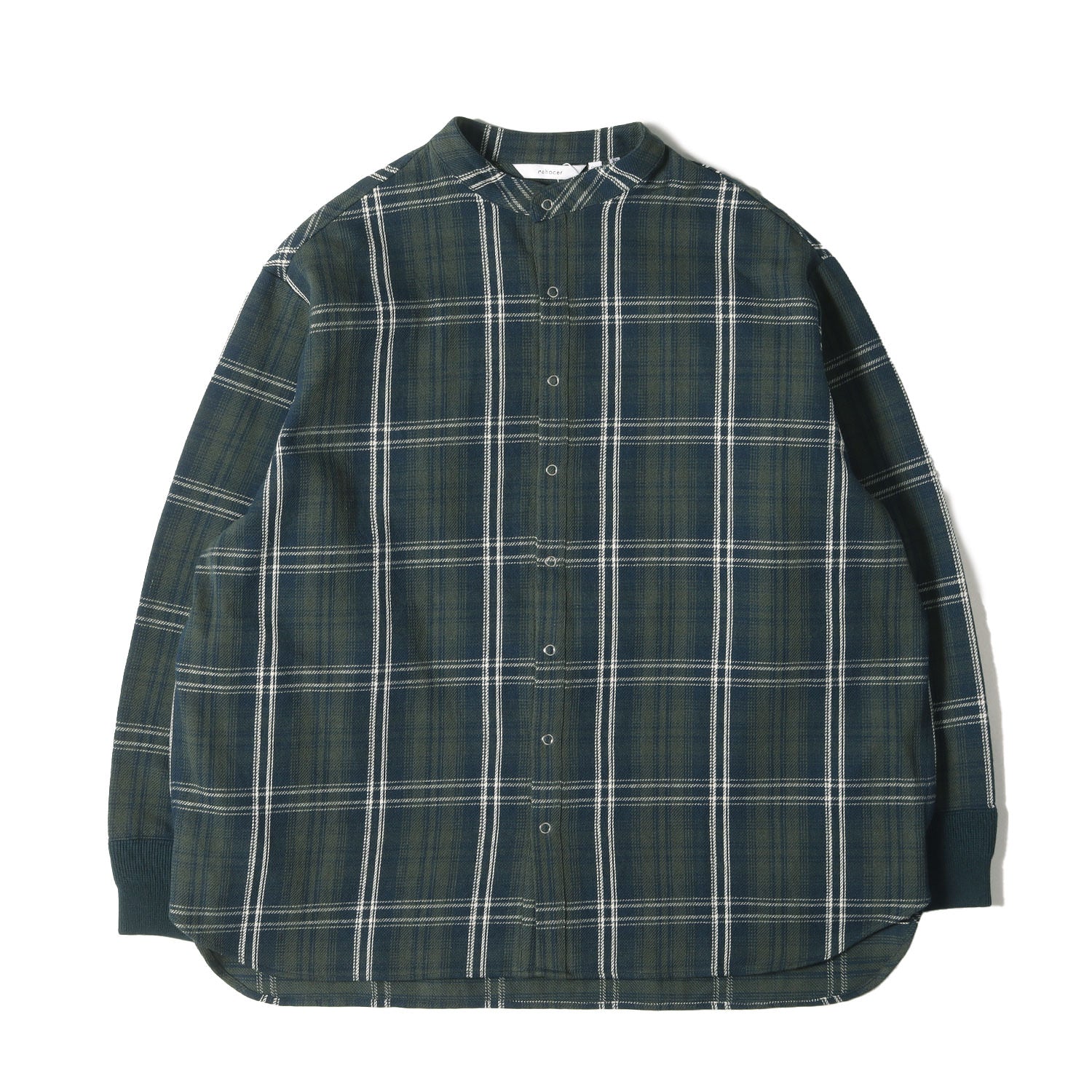 rehacer (レアセル) オーバーサイズ バンドカラー ヘビー チェック ネルシャツ(Check Over Joint Shirt) -  ブランド古着の通販・買取 | BEEGLE by Boo-Bee