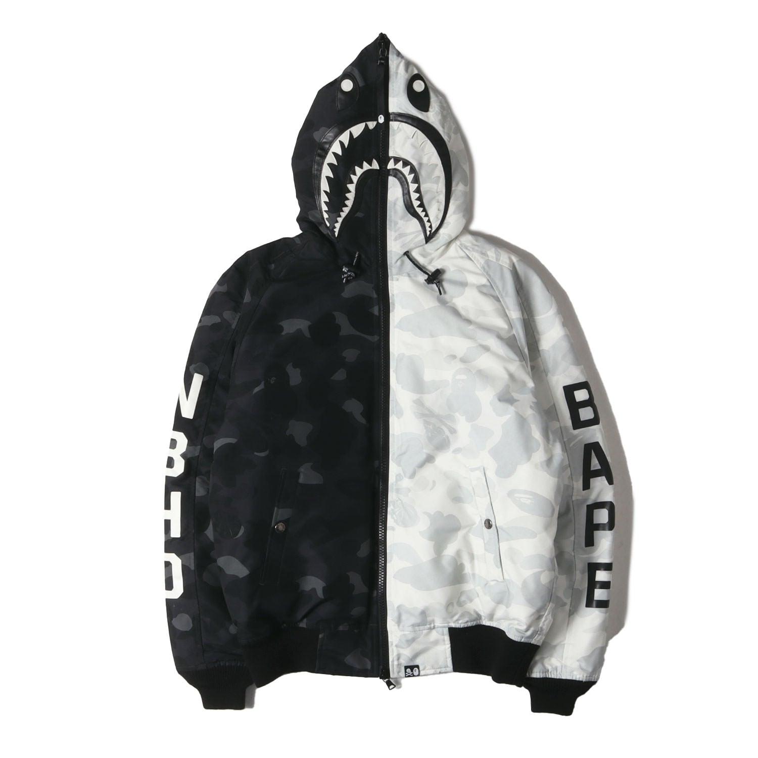 A BATHING APE (ア ベイシング エイプ) 初売り NH原宿限定 ×NEIGHBORHOOD カラーカモ 猿迷彩 N2-B シャーク ダウンジャケット  - ブランド古着の通販・買取 | BEEGLE by Boo-Bee