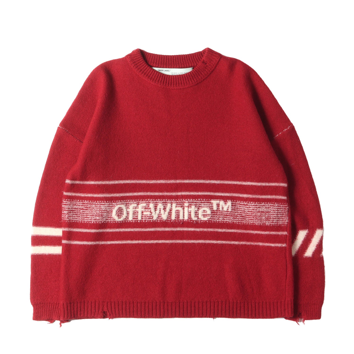 OFF-WHITE (オフホワイト) ダメージ加工 オーバーサイズ ウールニット セーター – ブランド古着の通販・買取 | BEEGLE by  Boo-Bee