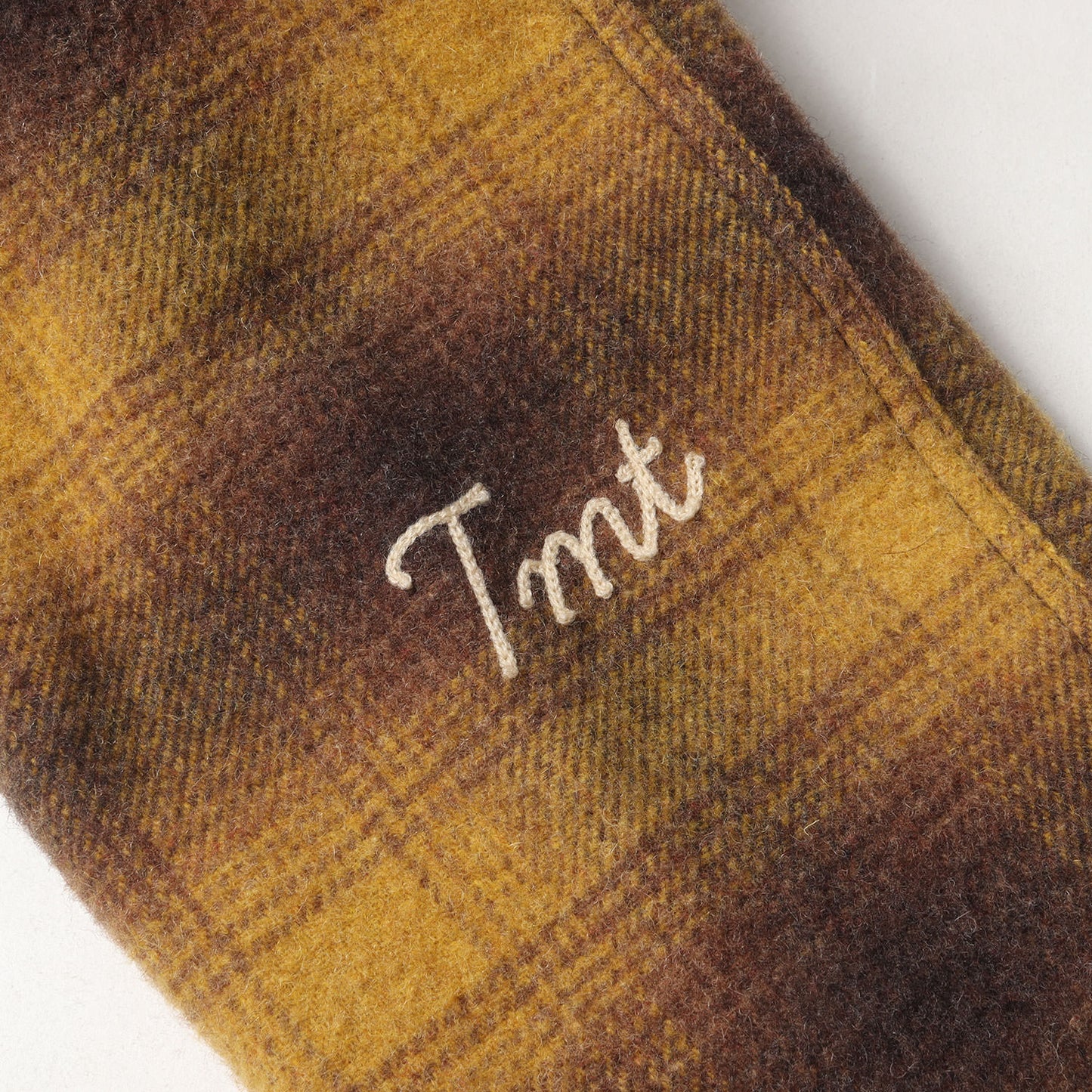 チェックウール ボア ランチジャケット