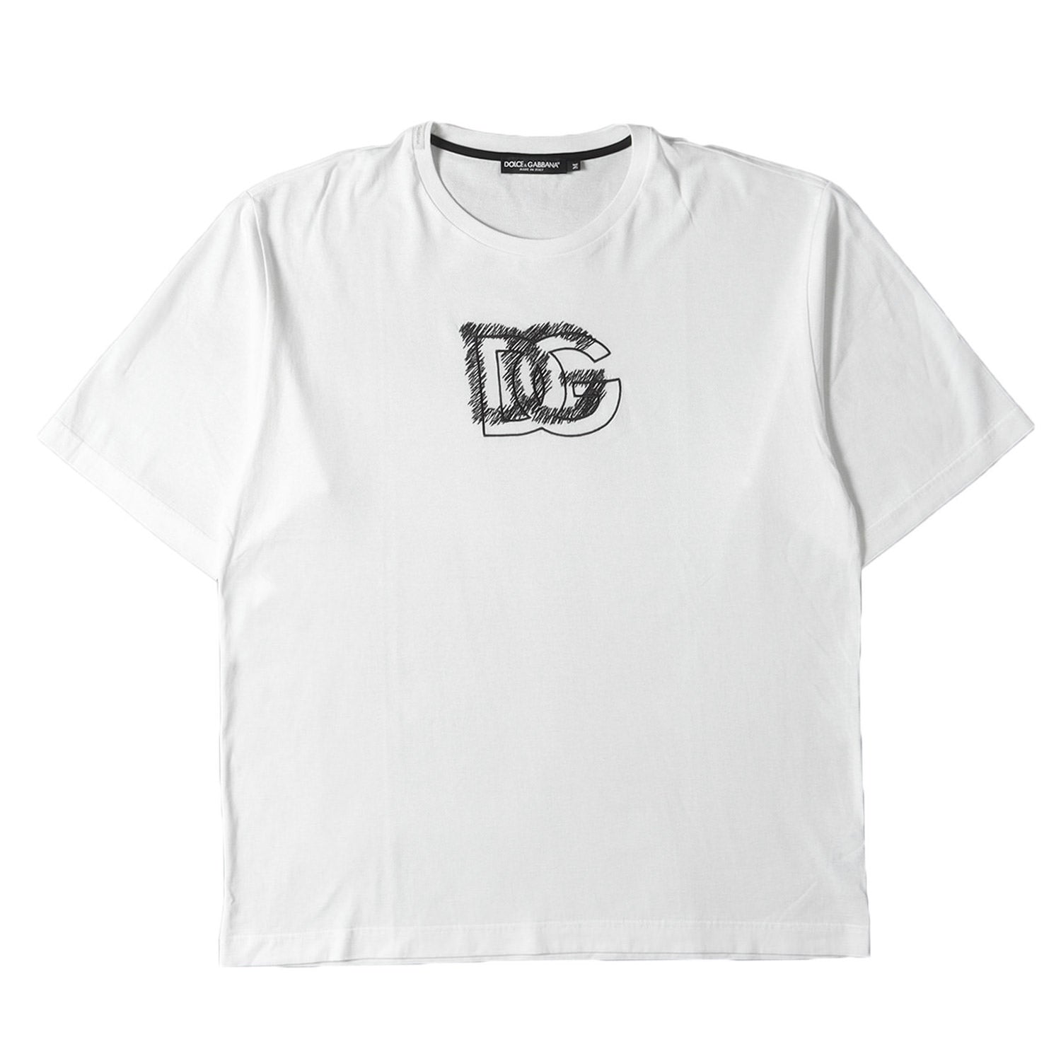 近年モデル DGロゴ刺繍 クルーネック Tシャツ(Logo Printed Short 