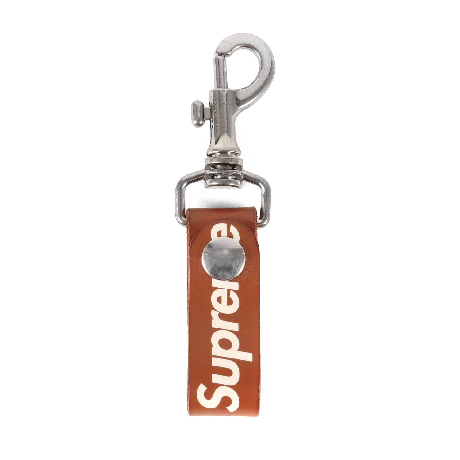 新品未使用 21ss supreme leather key loop keychain Black