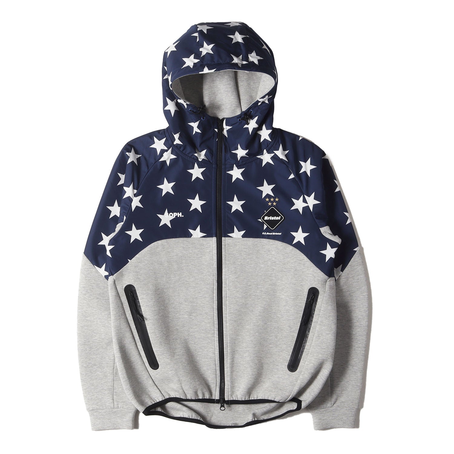 20SS スター柄 ストレッチ スウェット ベンチレーション ジップ パーカー(VENTILATION HOODIE)