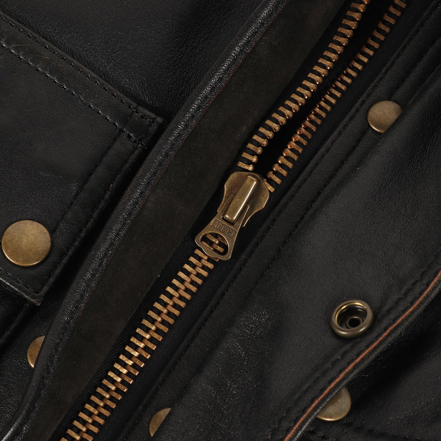 シープスキンレザー ライナーベスト付き モーターサイクル ジャケット(AD-10 SHEEPSKIN BMC JACKET)