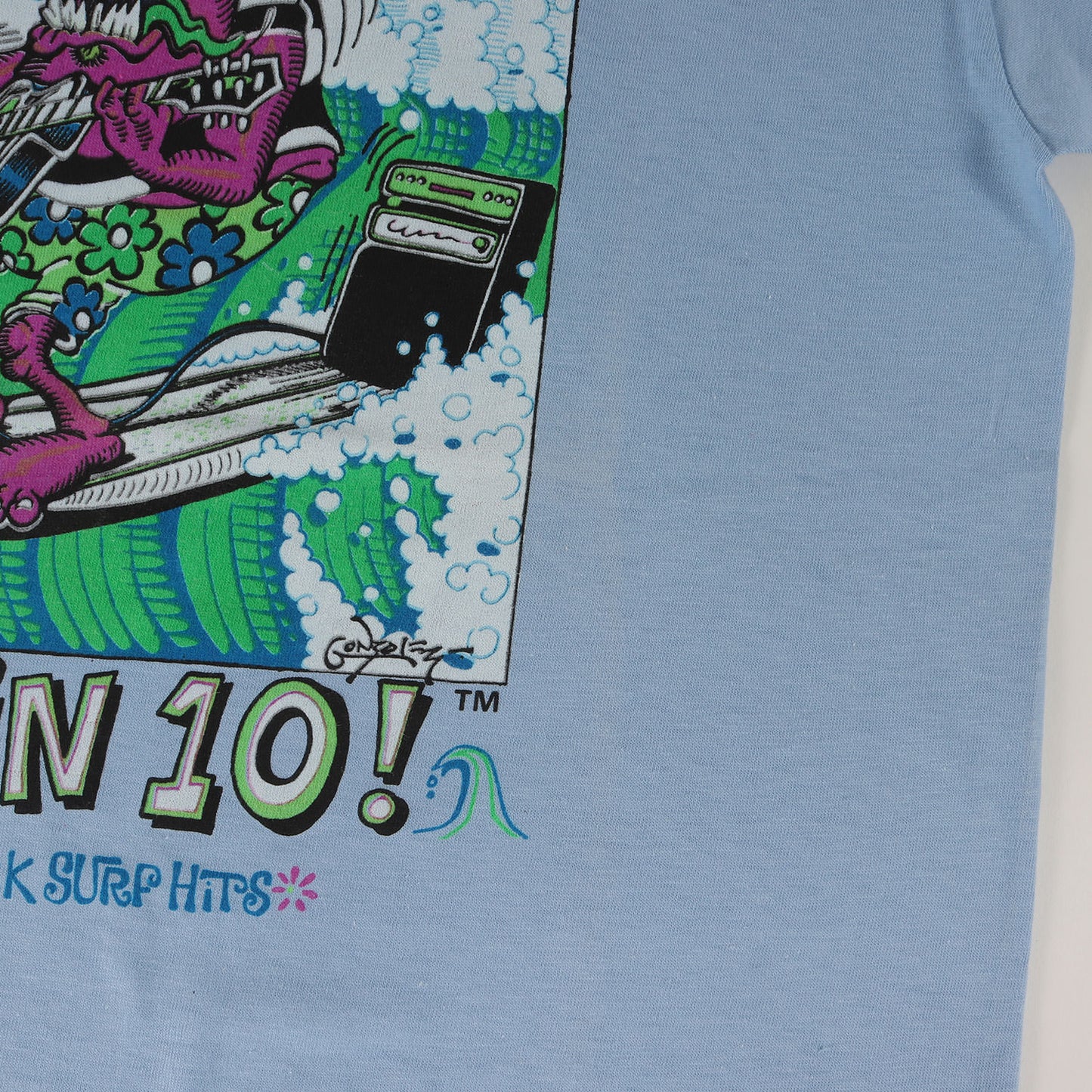 80s MONSTER ISLAND 両面プリント Tシャツ(デッドストック / USA製)