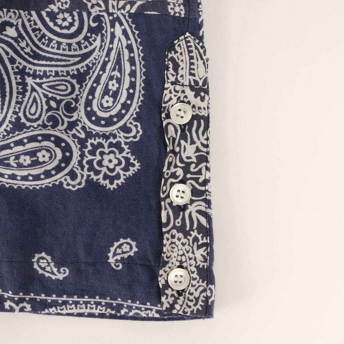 ヴィンテージリメイク バンダナ オープンカラー パッチワーク 半袖シャツ(VINTAGE BANDANA PATCHWORK SHIRT S/S MIX)