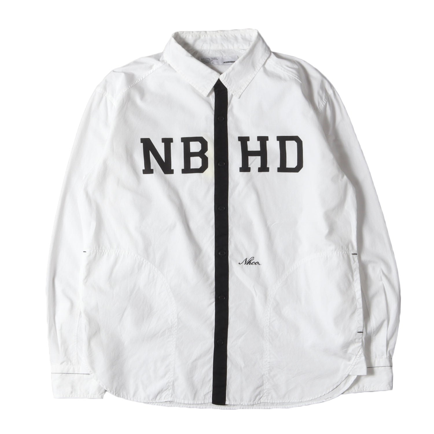 NEIGHBORHOOD (ネイバーフッド) 00s NBHDロゴ コットンブロード シャツ 