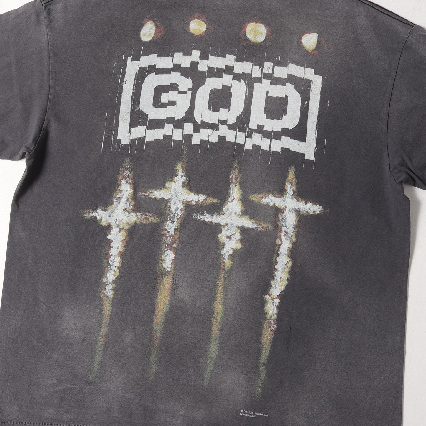 23AW ×FORSOMEONE ヴィンテージ加工 Tシャツ(FS_SS T-SHIRT/GOD)