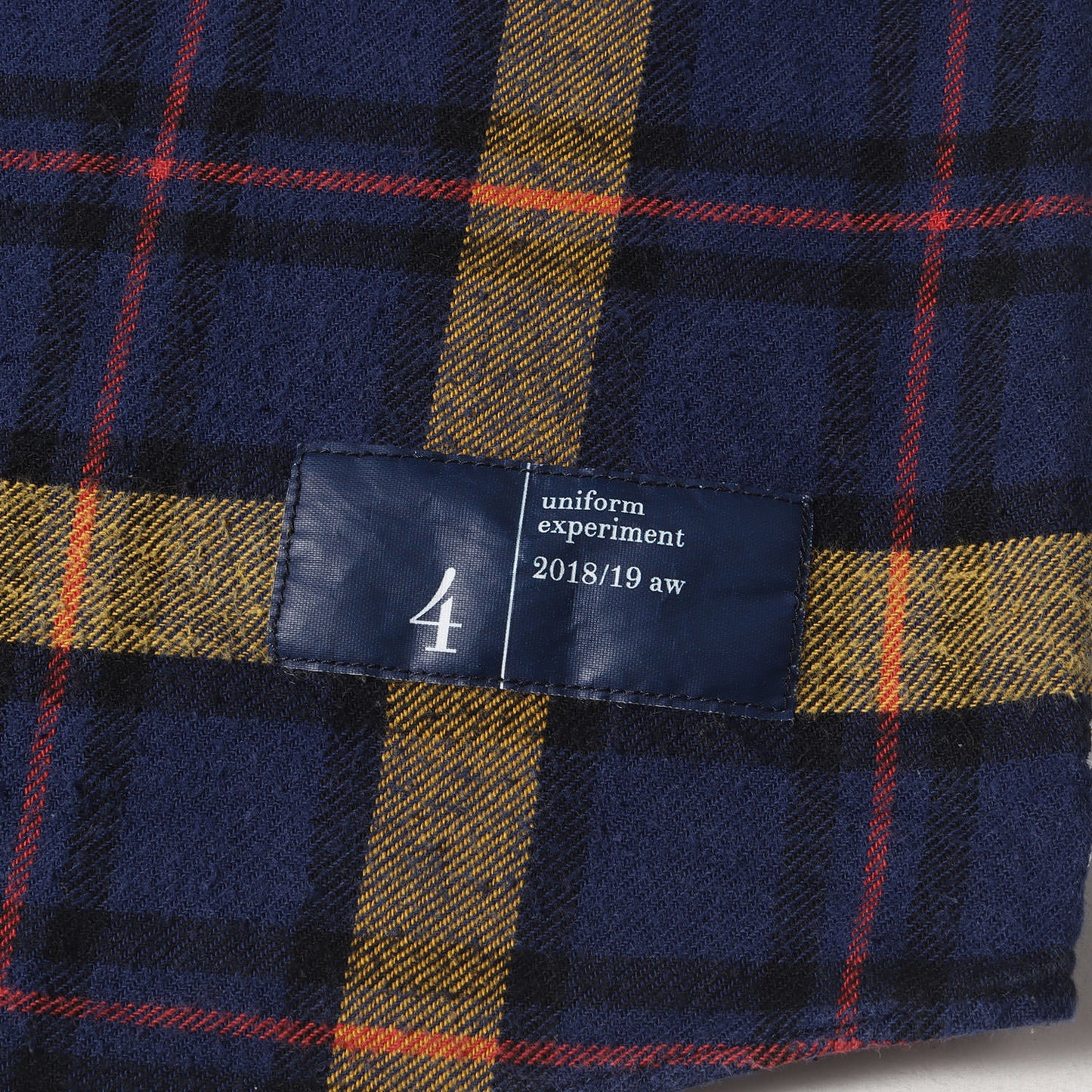 ロゴ刺繍 チェック フランネルシャツ(UNIFORM EMBROIDERY REGULAR COLLAR FLANNEL CHECK SHIRT)