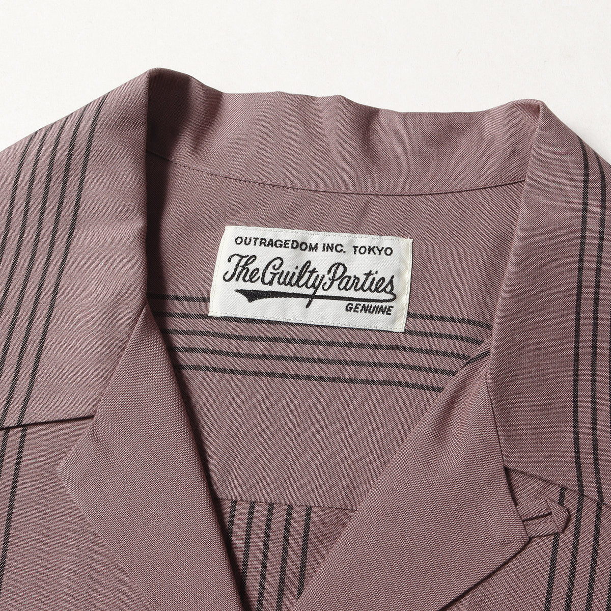 24SS ストライプ レーヨン オープンカラーシャツ(STRIPED OPEN COLLAR SHIRT)