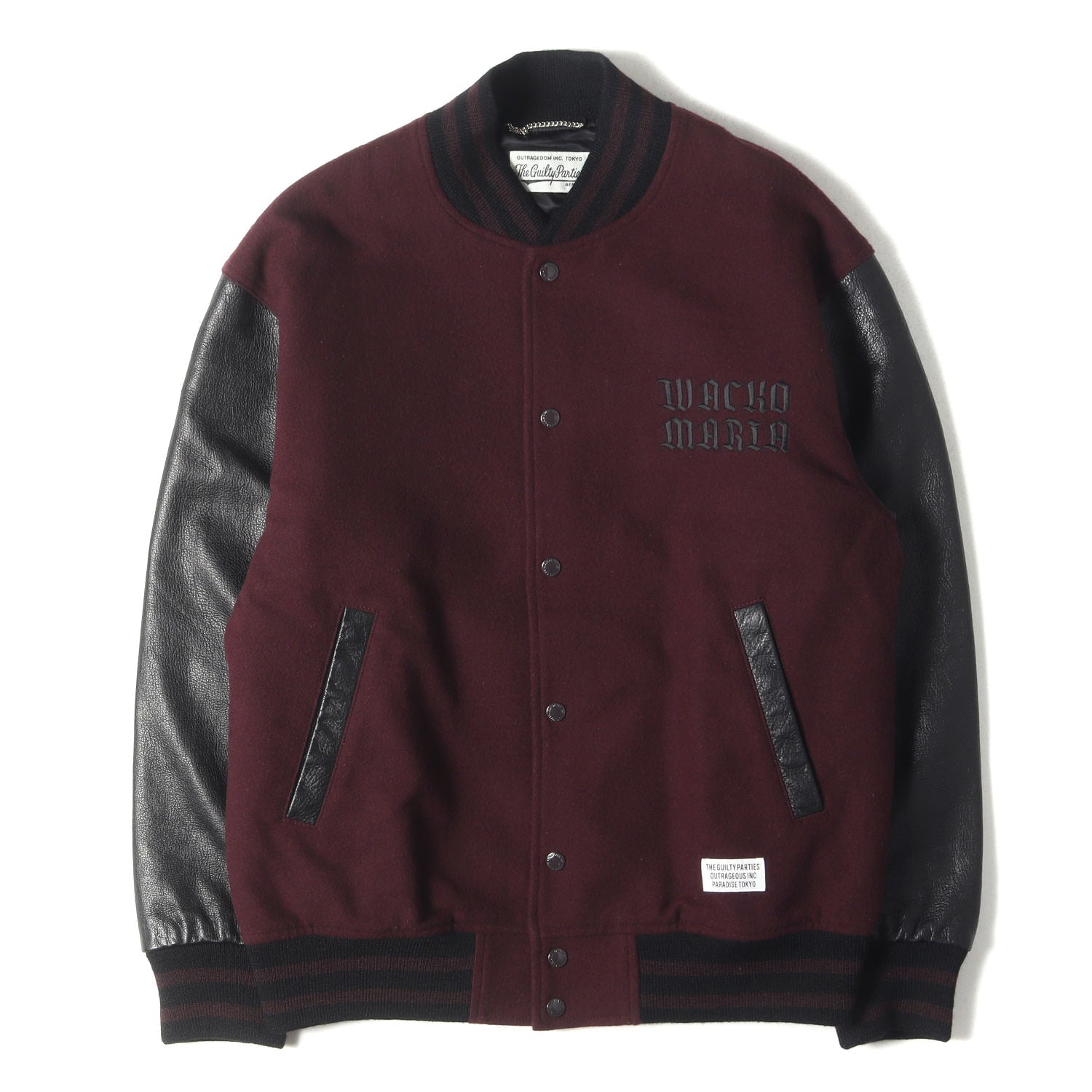 WACKO MARIA (ワコマリア) 23SS 袖レザー メルトンウール スタジャン / バーシティ ジャケット(LEATHER VARSITY  JACKET) - ブランド古着の通販・買取 | BEEGLE by Boo-Bee