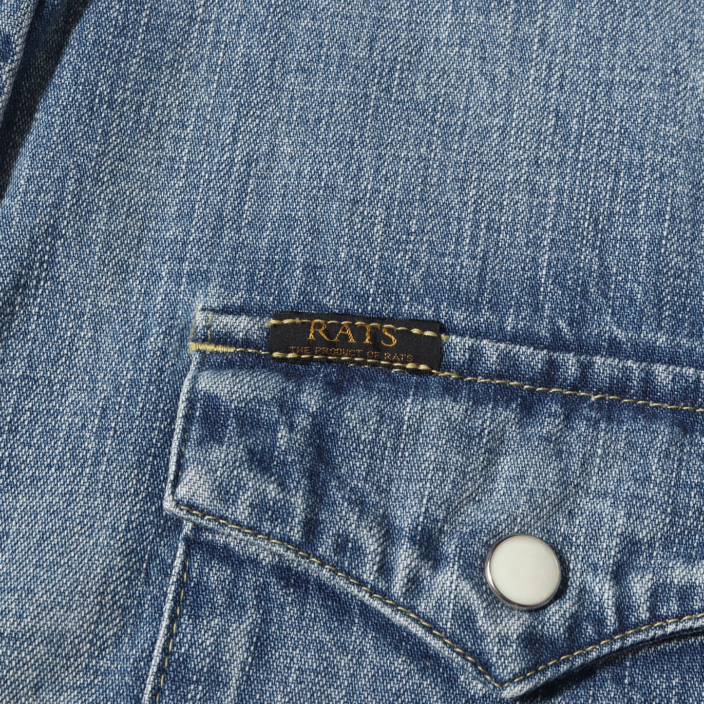 24SS ヴィンテージ加工 ウエスタン デニムシャツ(DENIM SHIRT)