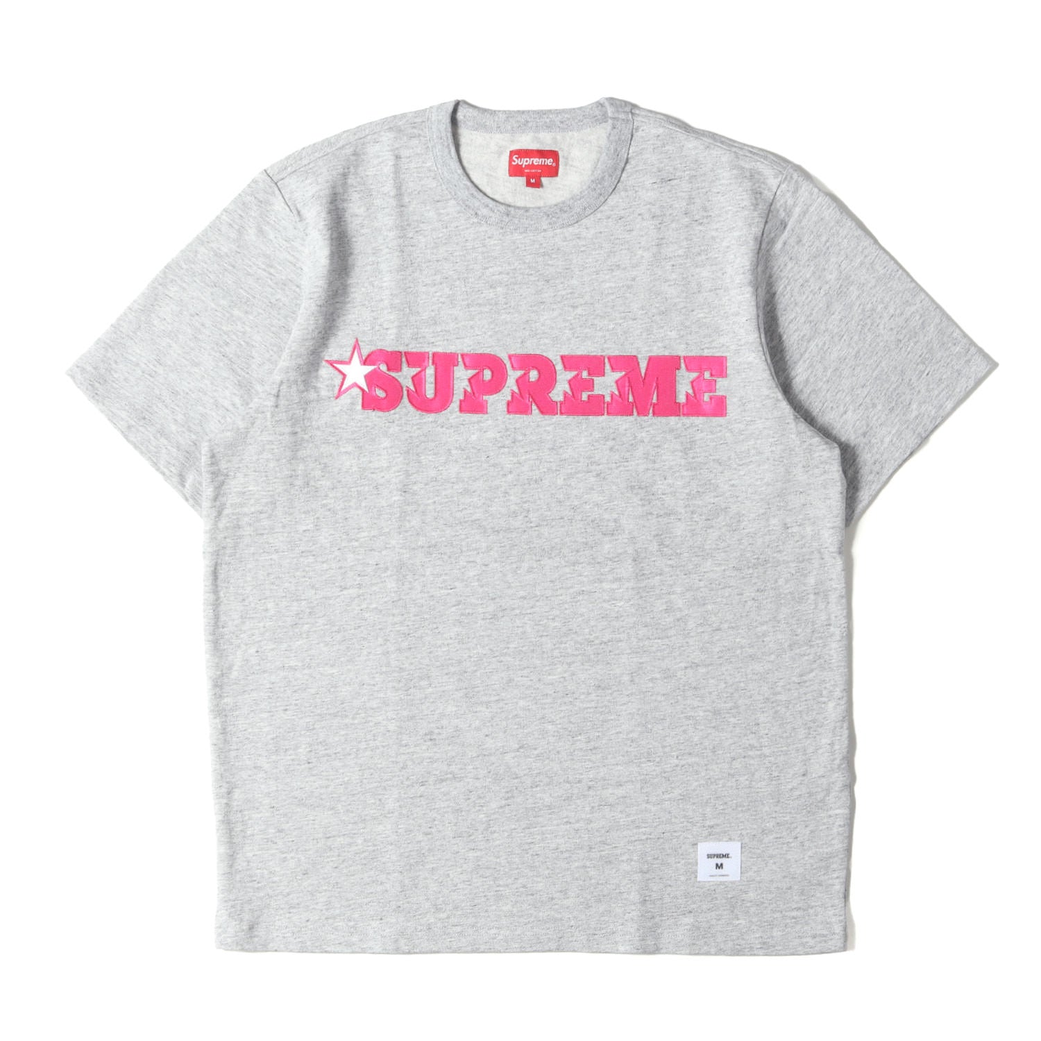 Supreme シュプリーム 20SS スター ロゴ Tシャツ 美品 Supreme (シュプリーム) 20SS スターロゴ アップリケ ヘビー Tシャツ