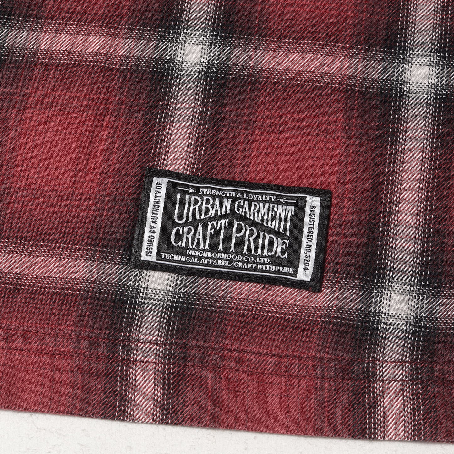オンブレチェック オープンカラー ワークシャツ(B&C / C-SHIRTS. LS)