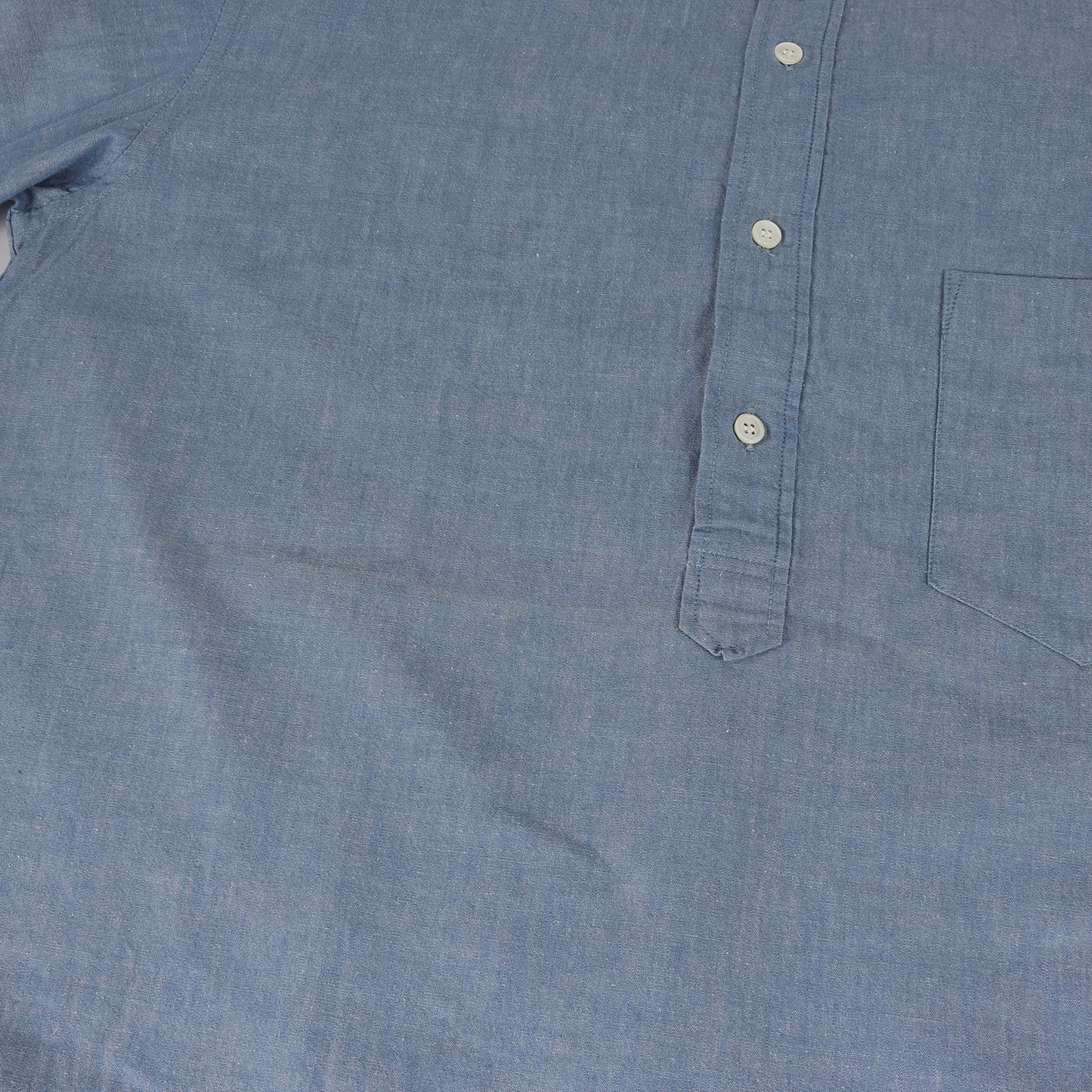 90s バンドカラー ハーフボタン プルオーバー シャンブレーシャツ(1998年モデル)