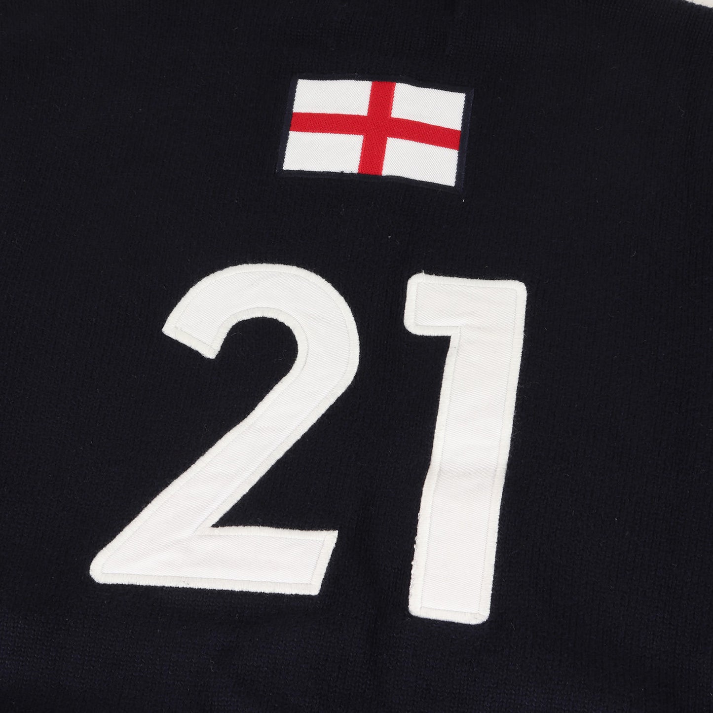 イングランドモデル ビッグポニー ジップ コットンニット セーター