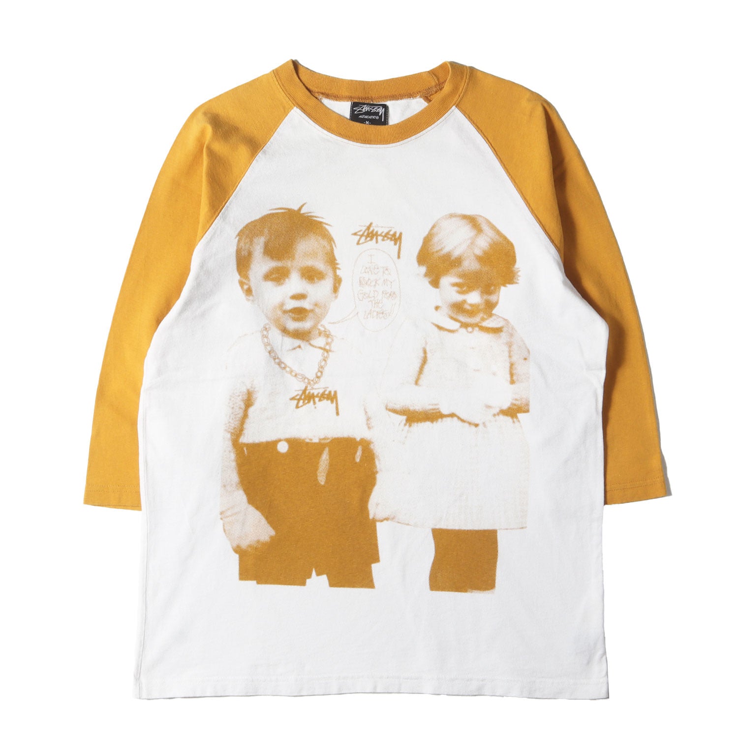 STUSSY (ステューシー) 00s ROCK MY GOLD オールドフォト 7分袖 T 