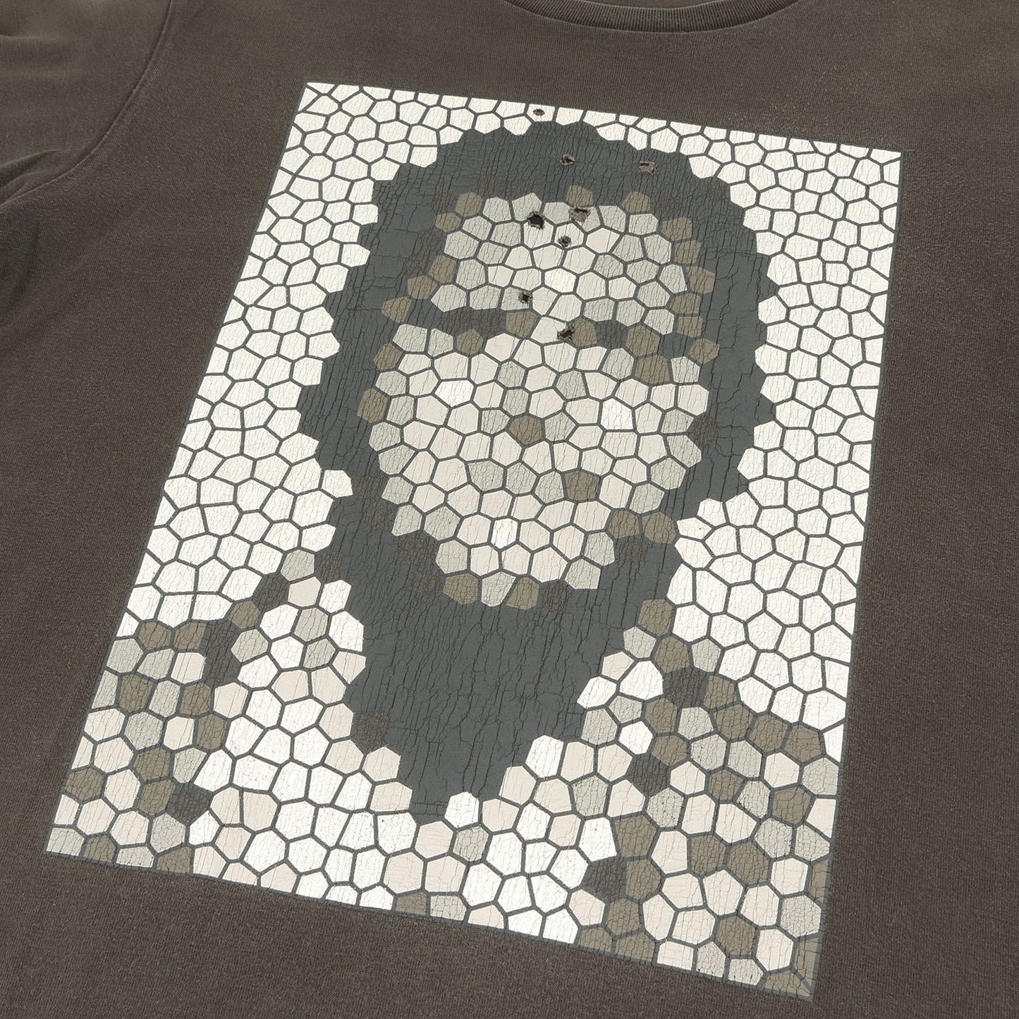 01SS タイム期 穴あき加工 モザイク Tシャツ