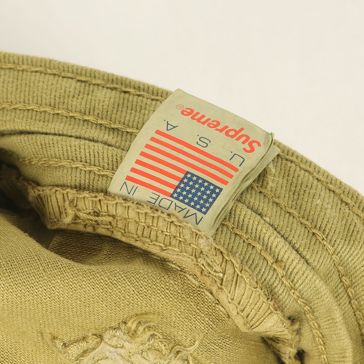 21SS オーバーダイ加工 デザートカモ BOXロゴ キャンプキャップ(Overdyed Camo Camp Cap)