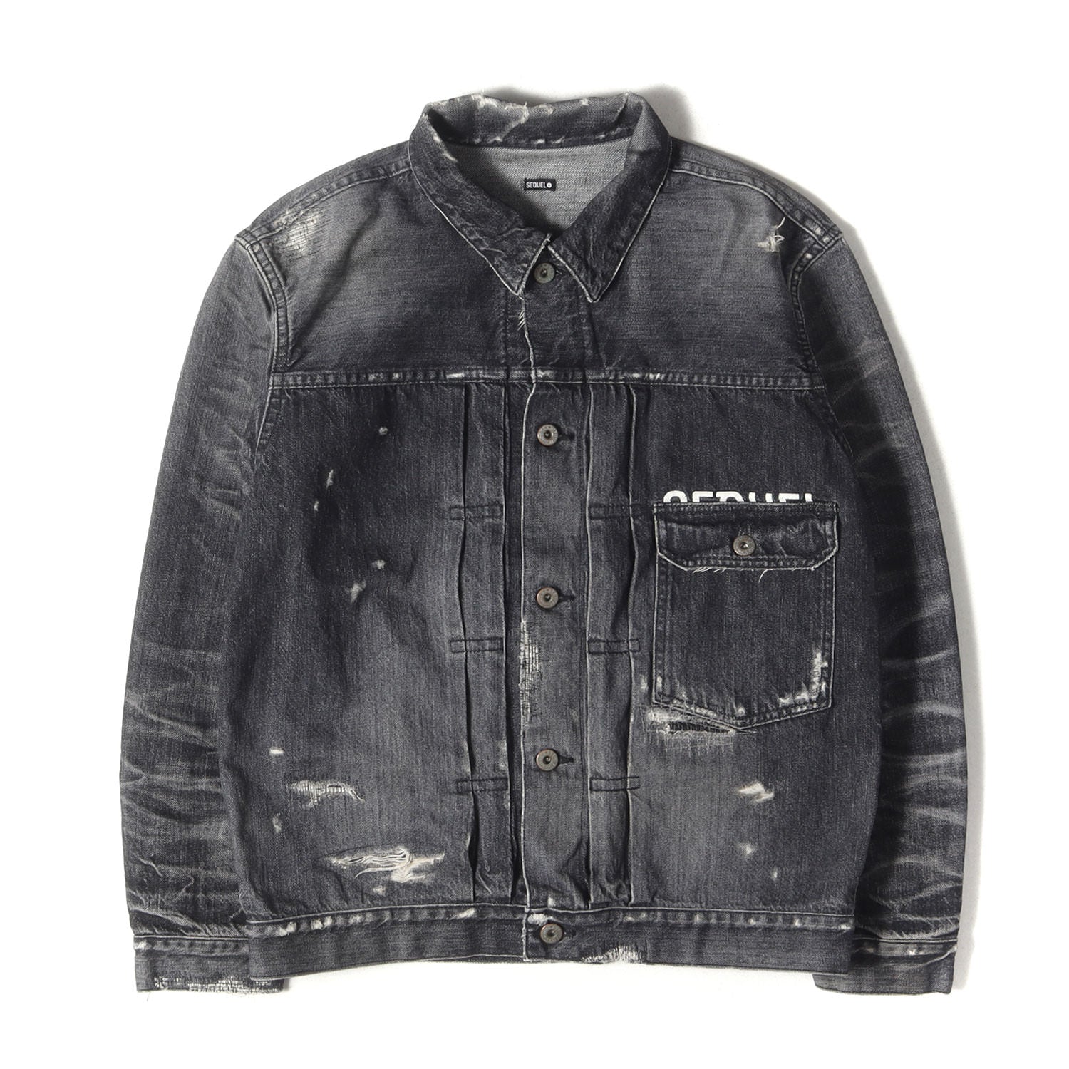 SEQUEL ダメージ加工デニムジャケット SEQUEL ダメージ加工デニムジャケット