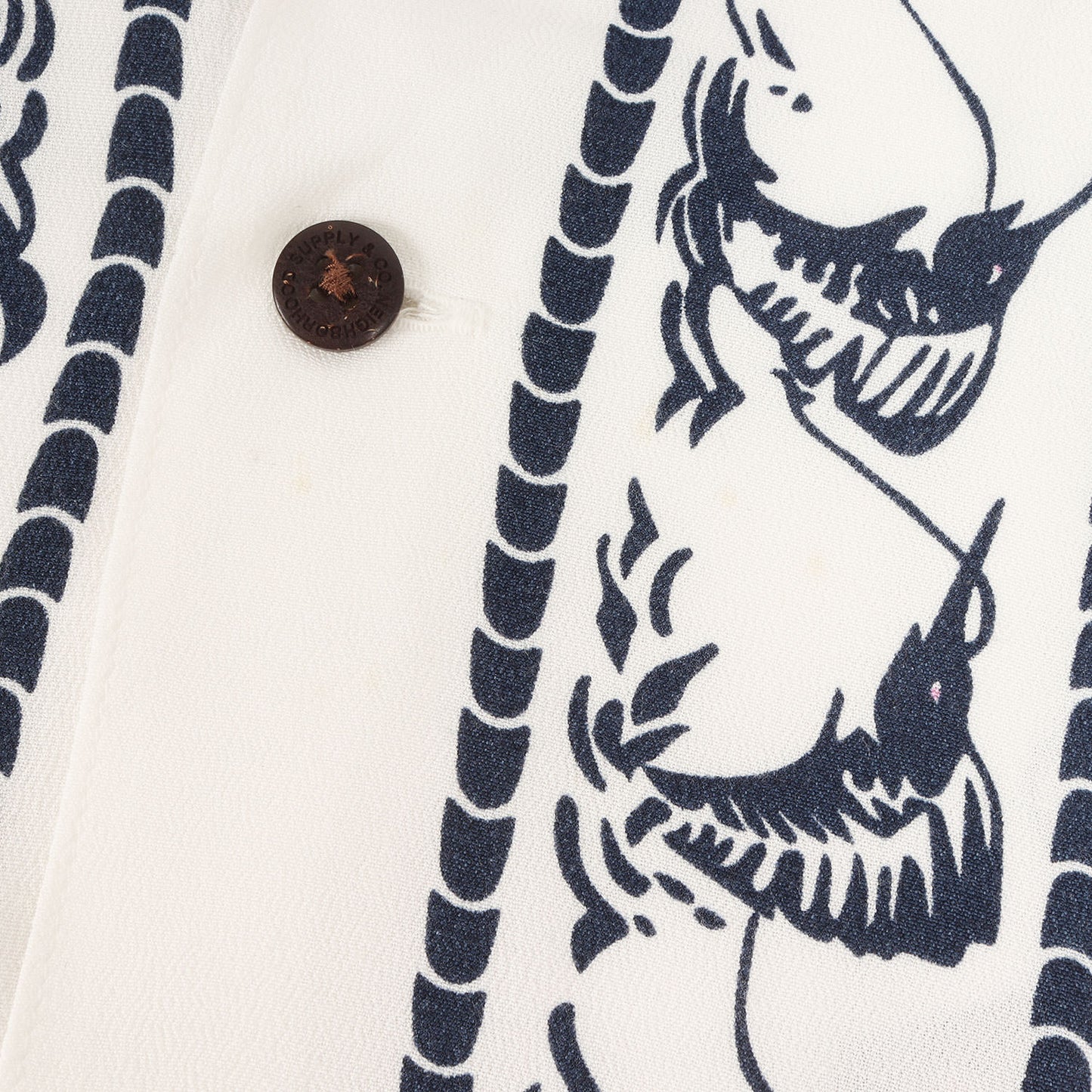 カジキ柄 レーヨン アロハシャツ(ALOHA SWORDFISH / R-SHIRT . SS)