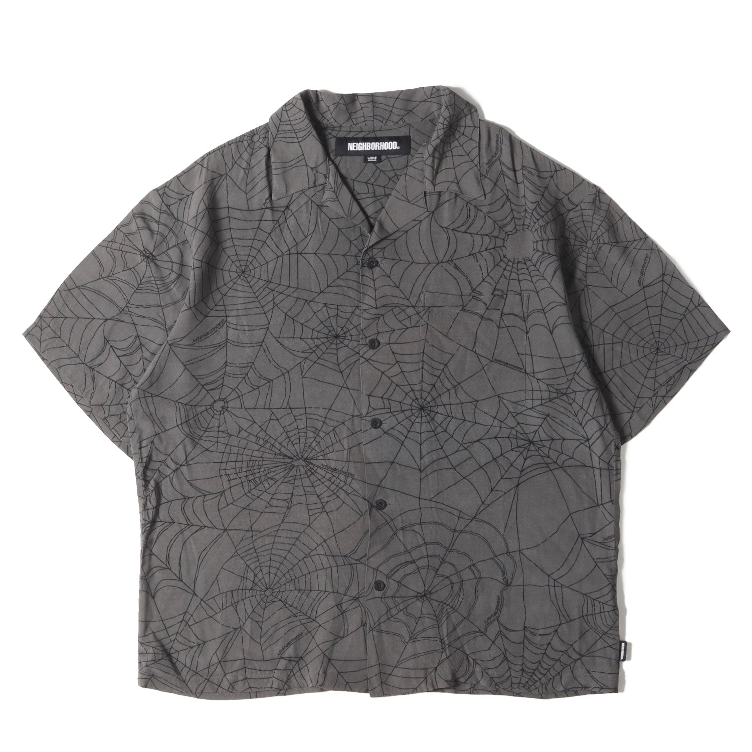 NEIGHBORHOOD (ネイバーフッド) 23SS スパイダーウェブ柄 レーヨン 
