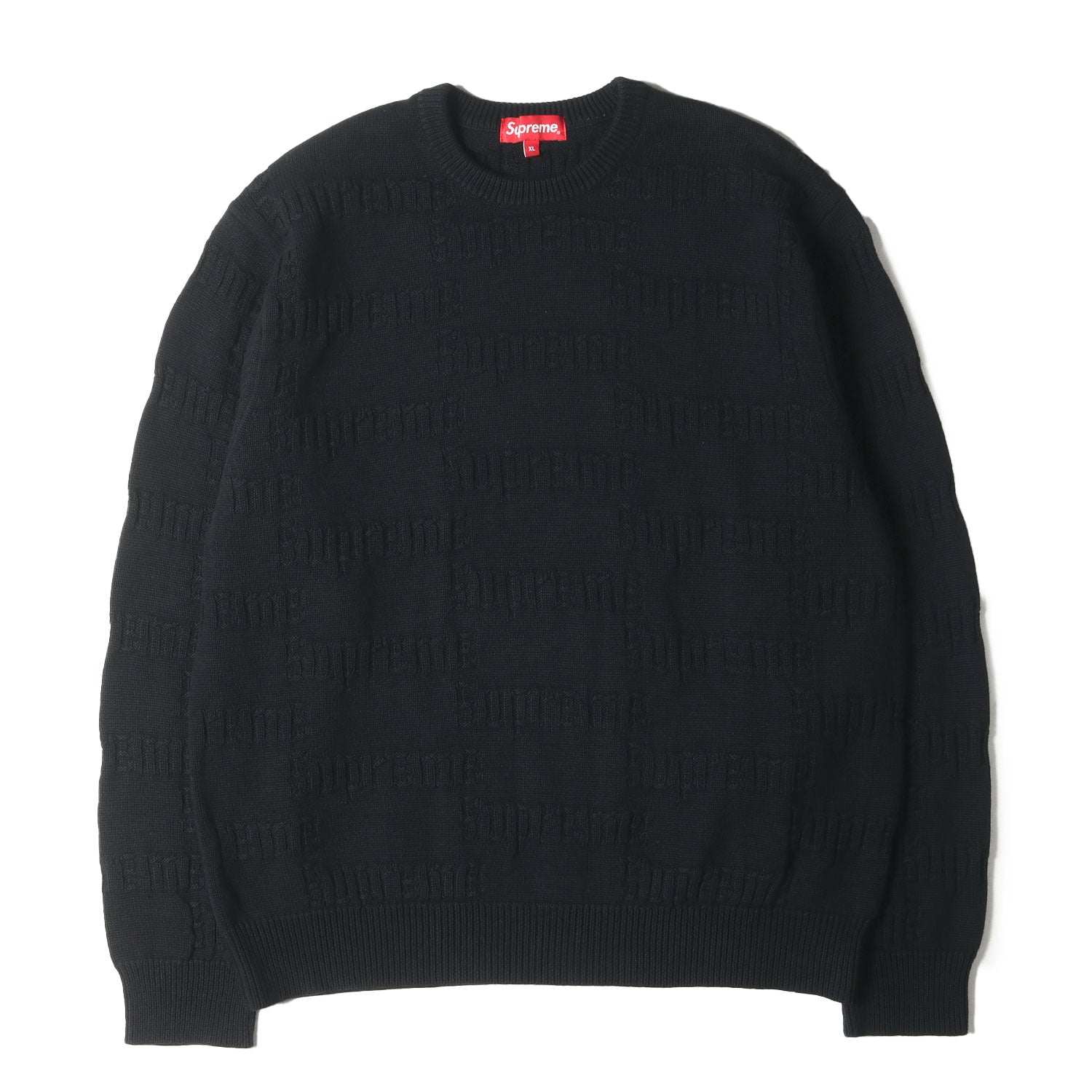 Supreme (シュプリーム) ジャガードロゴ柄 コットンニット セーター 