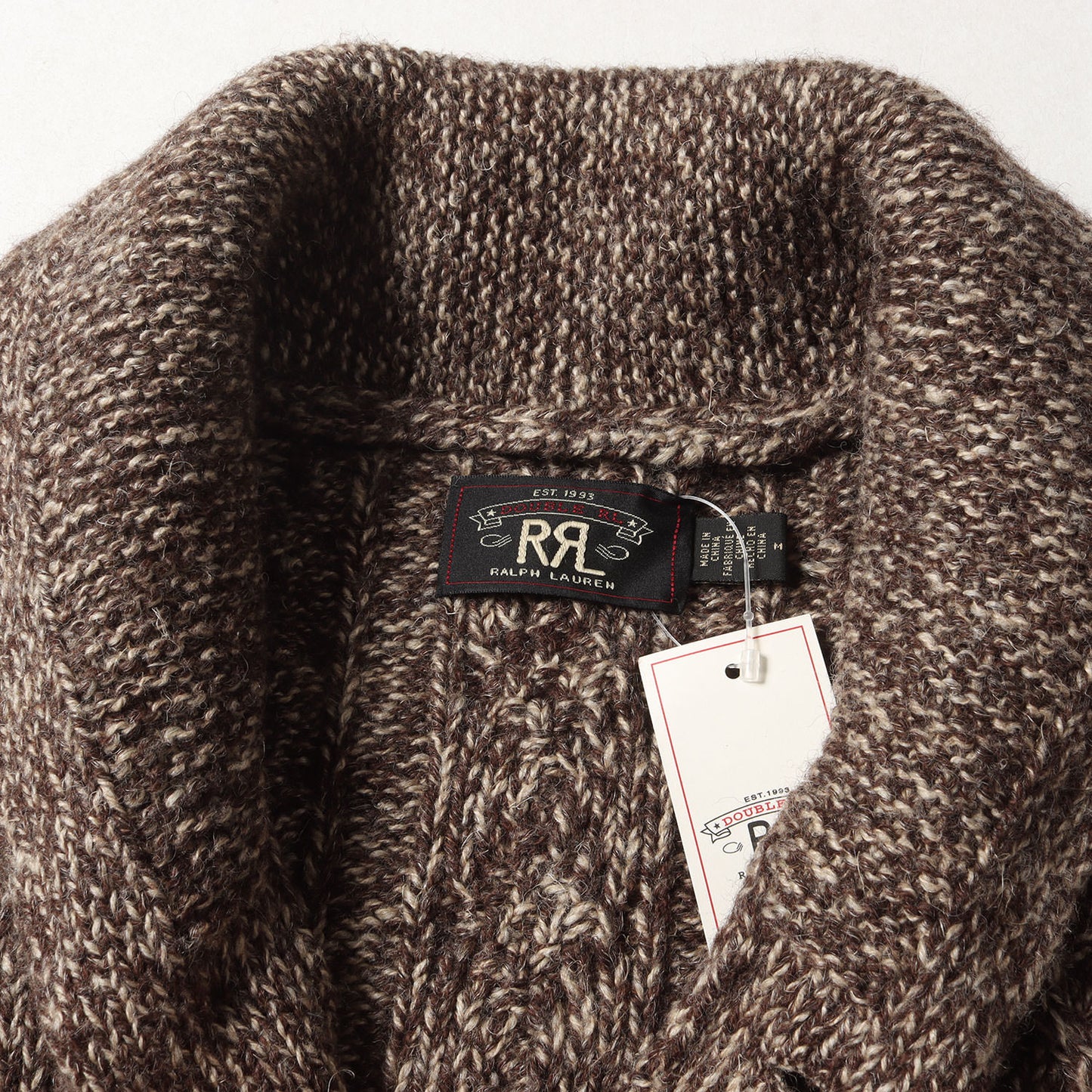 24AW ショールカラー ローゲージ ミックスニット カーディガン