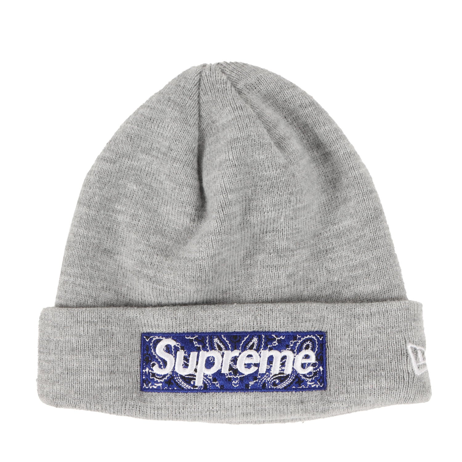 Supreme (シュプリーム) ×NEW ERA バンダナ BOXロゴ ニット ビーニー 