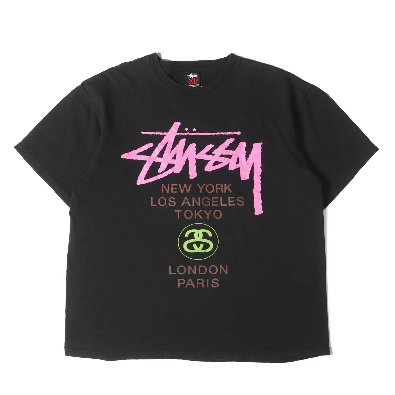 STUSSY (ステューシー) ローカルカラー ワールドツアーロゴ Tシャツ 