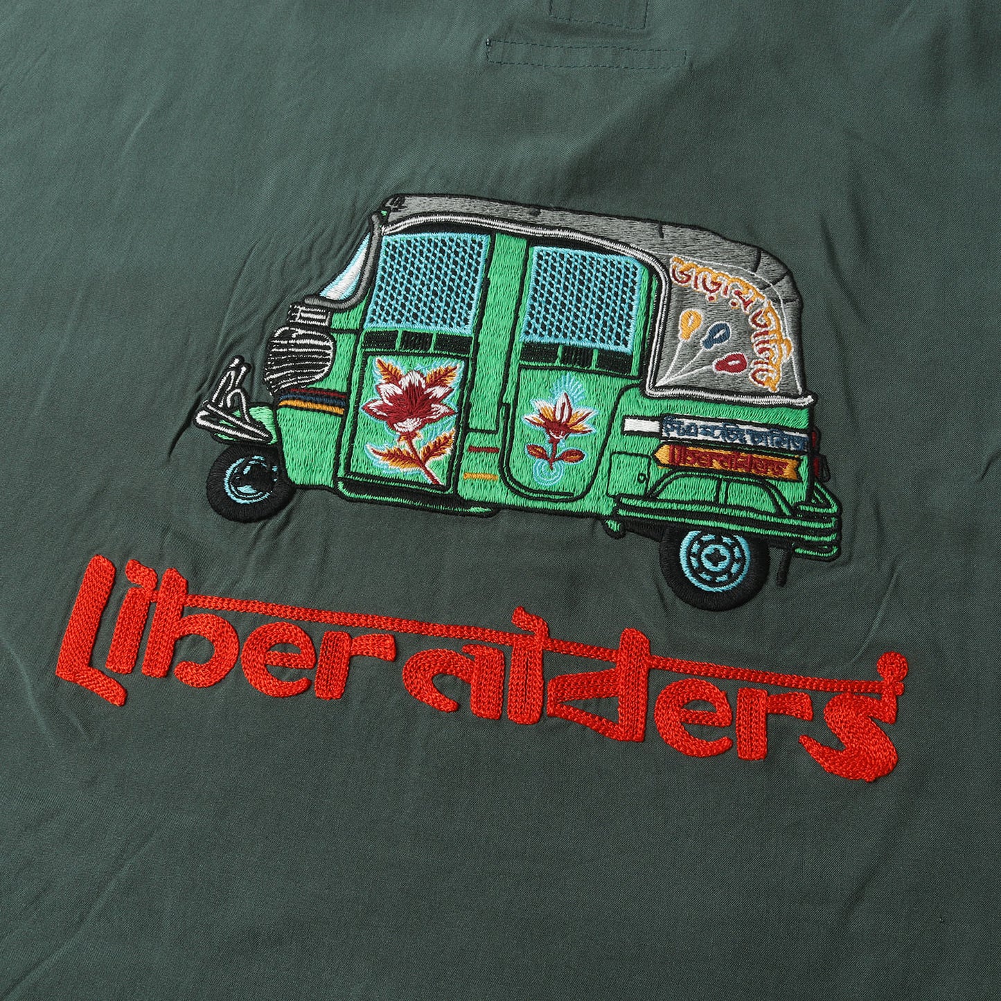 タクシー刺繍 オープンカラー レーヨン 半袖シャツ(CNG RICKSHAW RAYON S/S SHIRT)