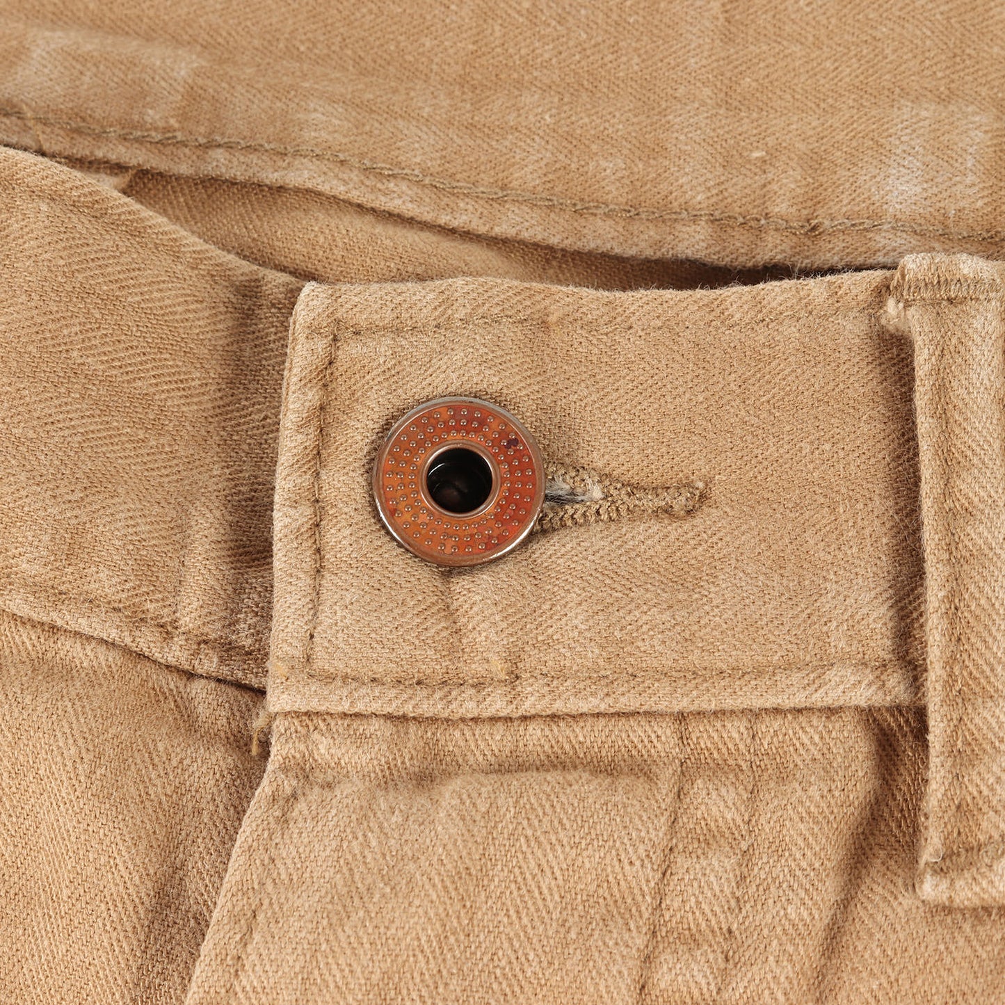 22SS ヴィンテージ加工 ヘリンボーンツイル ワークパンツ