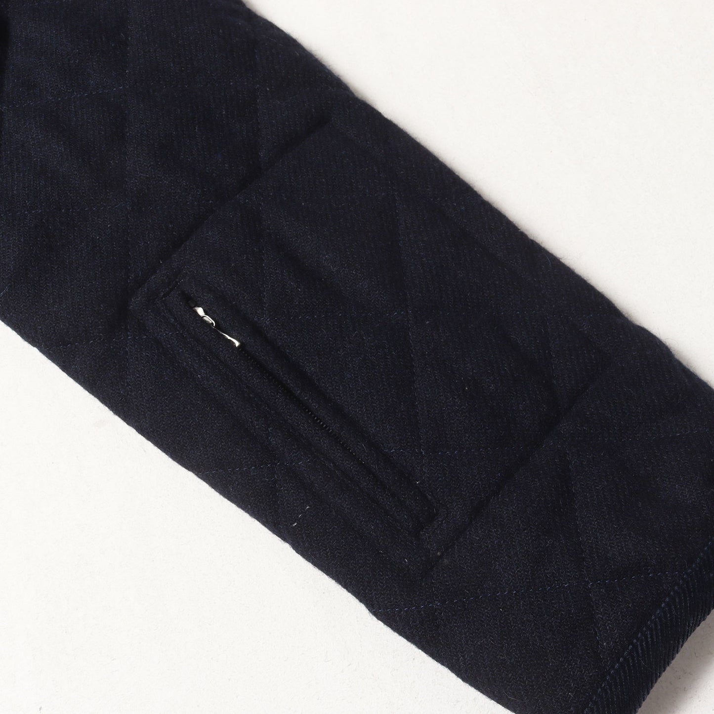 フード付き ウール キルティングジャケット