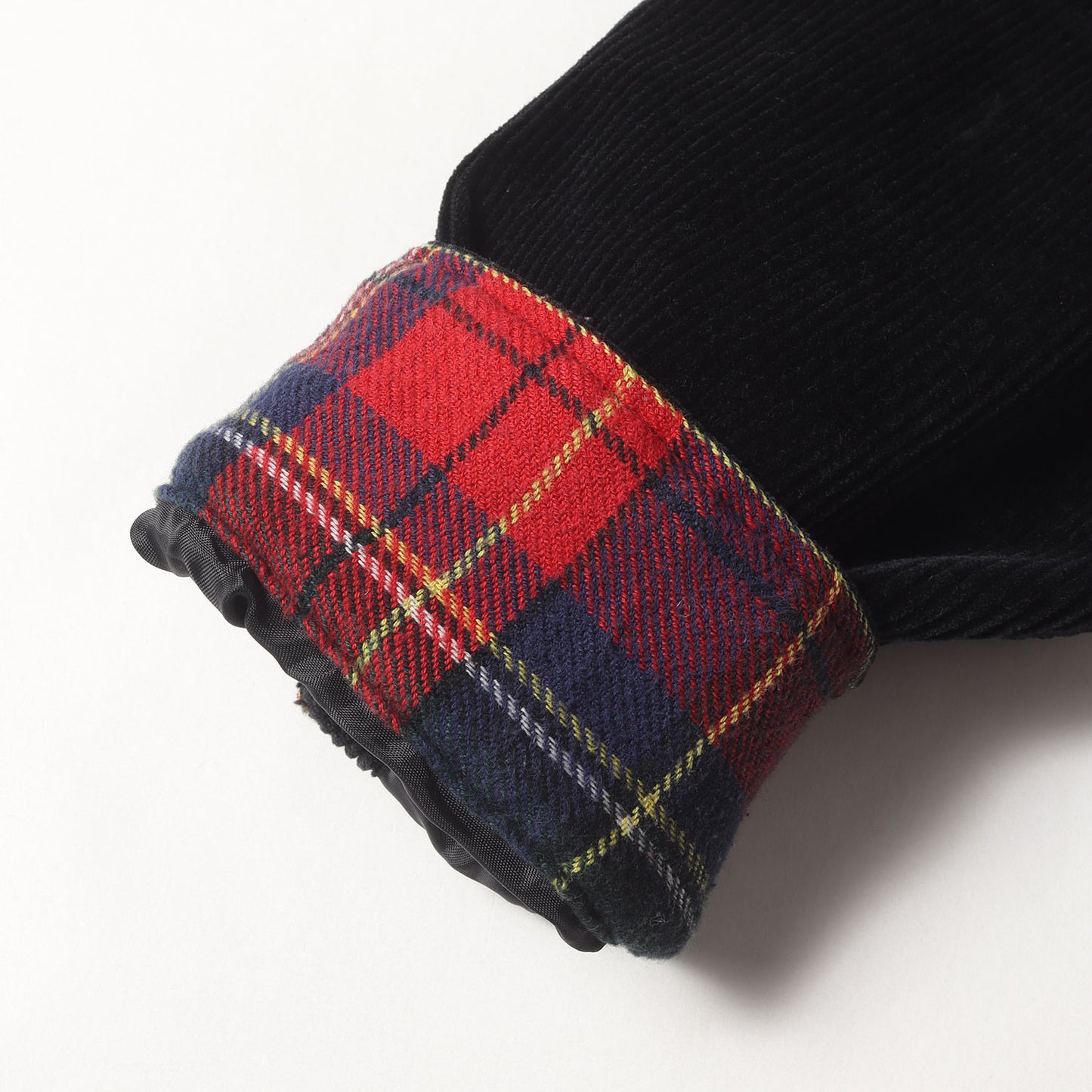 裏地チェックネル ストレッチ コーデュロイ シャツ