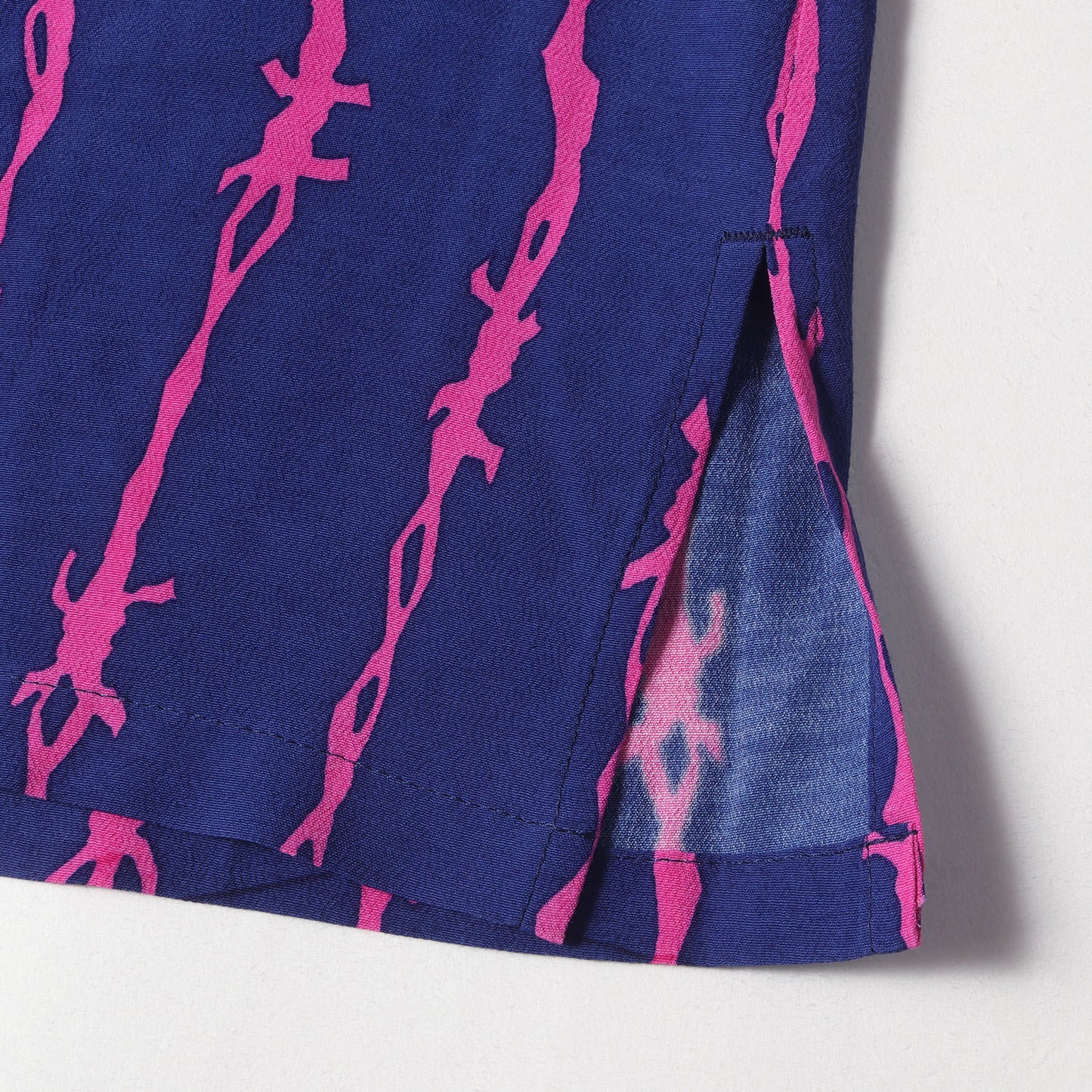 24SS バーブワイヤー柄 オープンカラー レーヨン 半袖シャツ(Chank S/S:Wired)