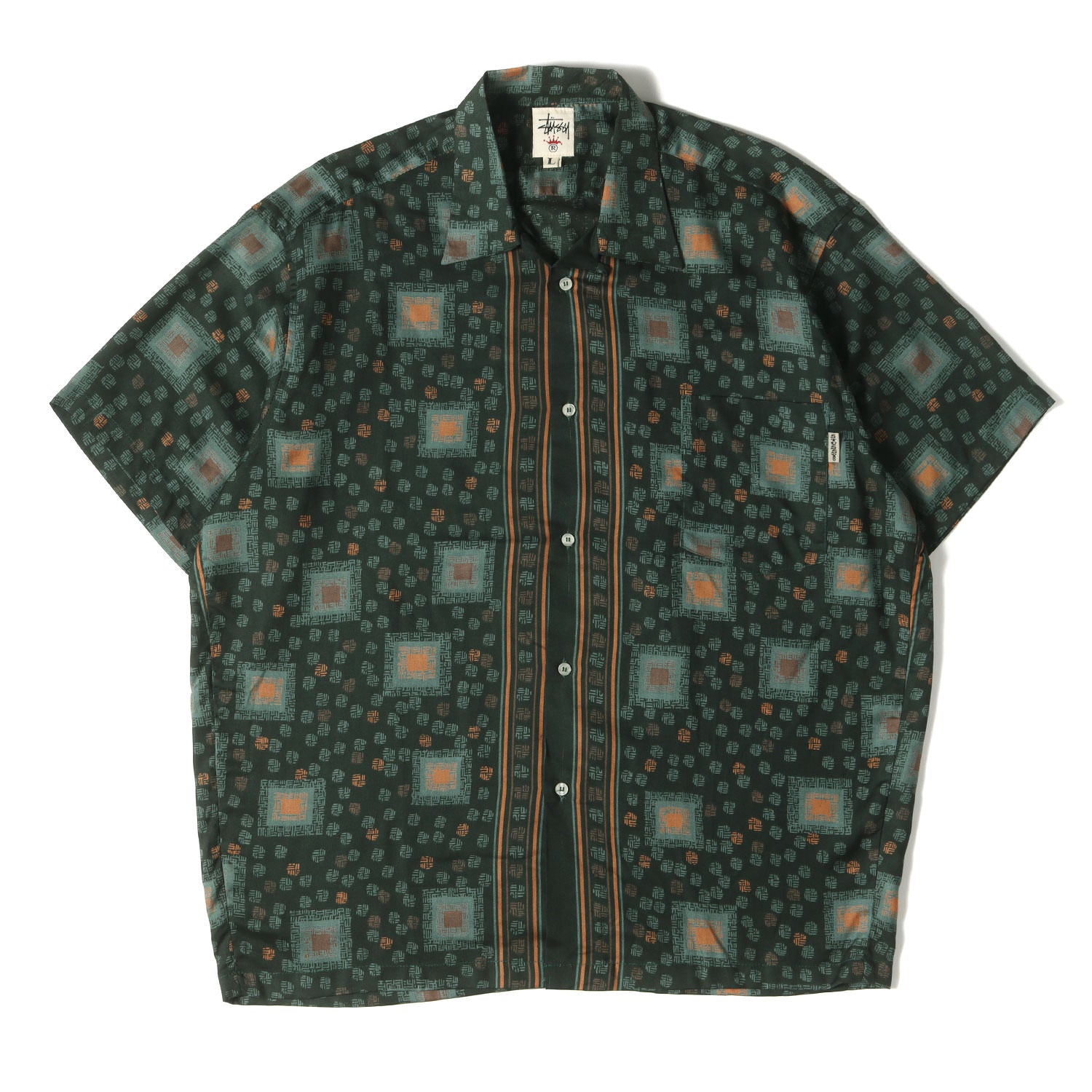 早期予約 90's OLD STUSSY ステューシー 王冠タグ アロハシャツ XL相当