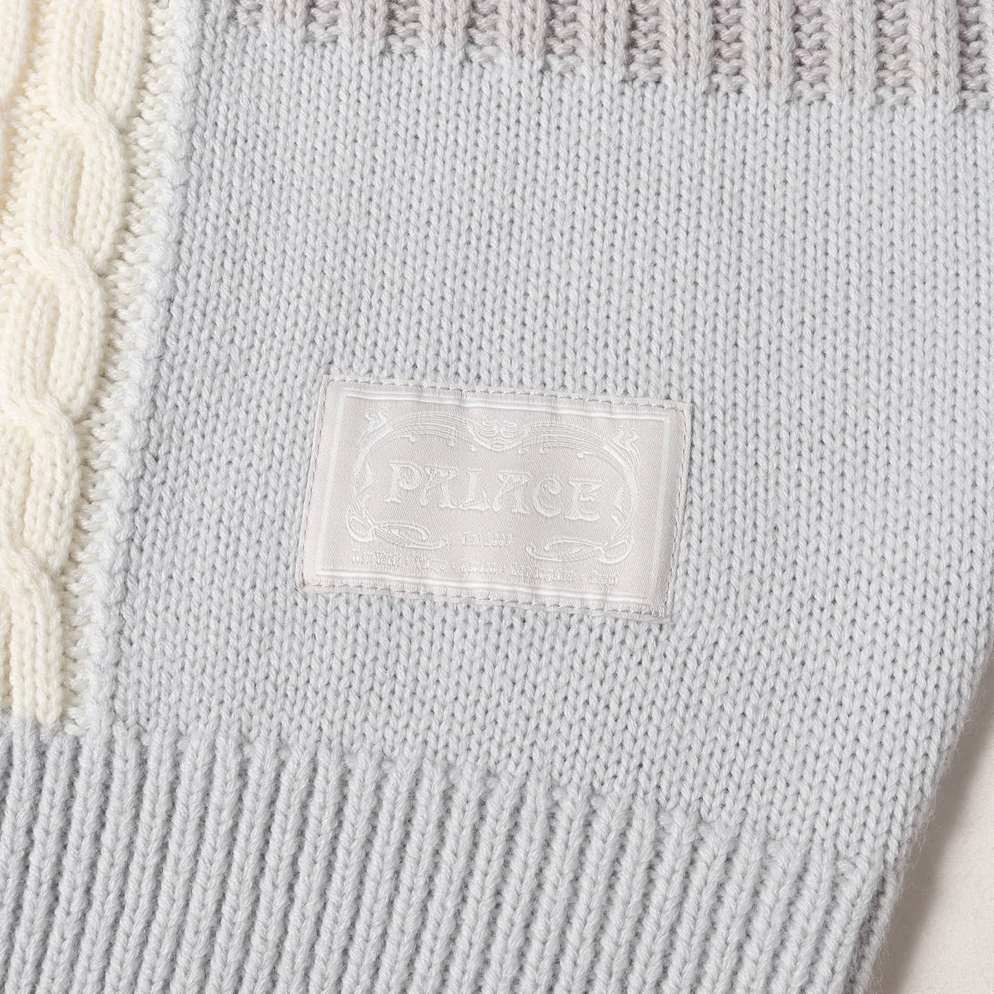 25SS パッチワーク ジップ ニットセーター(Patchwork Zip Knit)