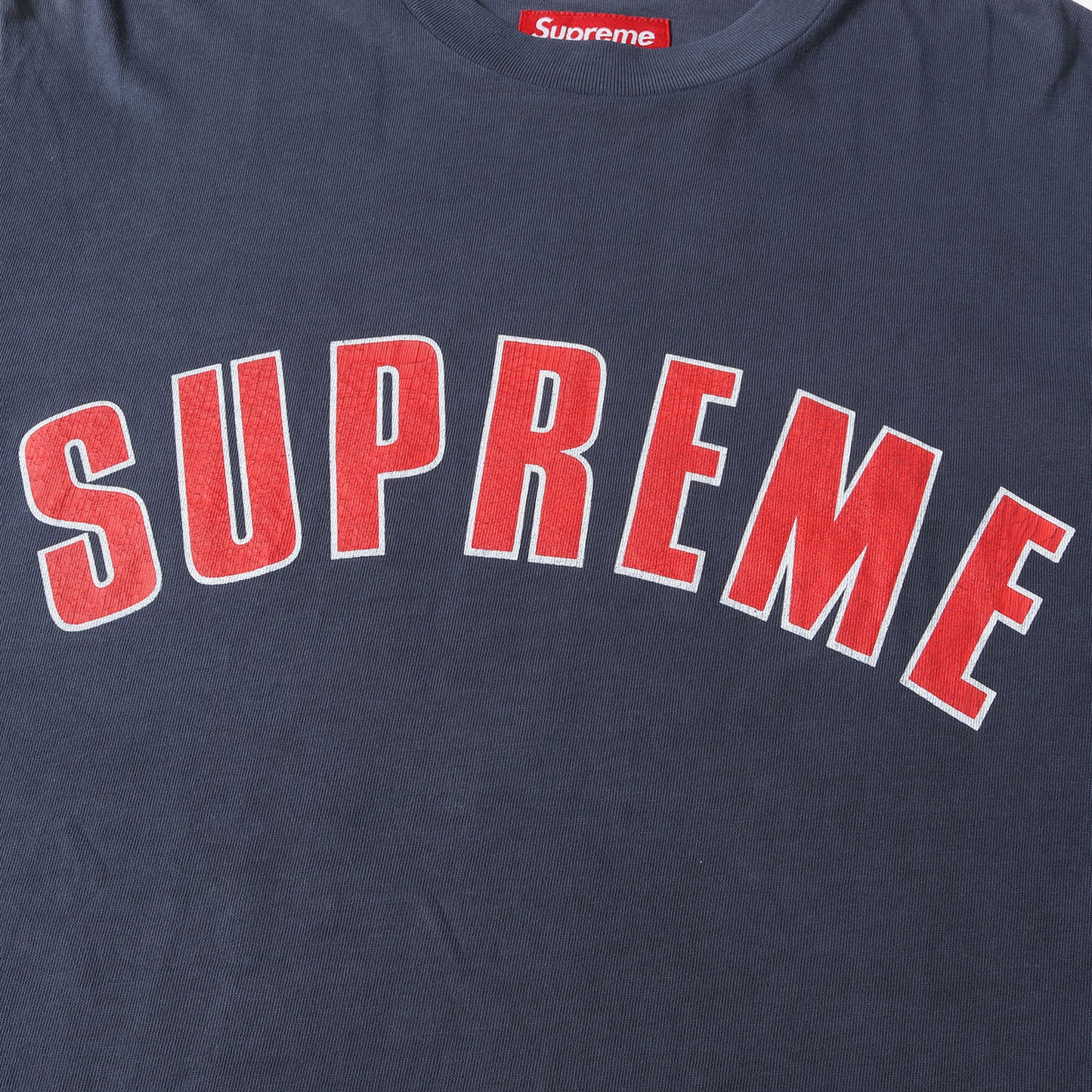 24SS オーバーダイ加工 クラック アーチロゴ Tシャツ(Cracked Arc S/S Top)