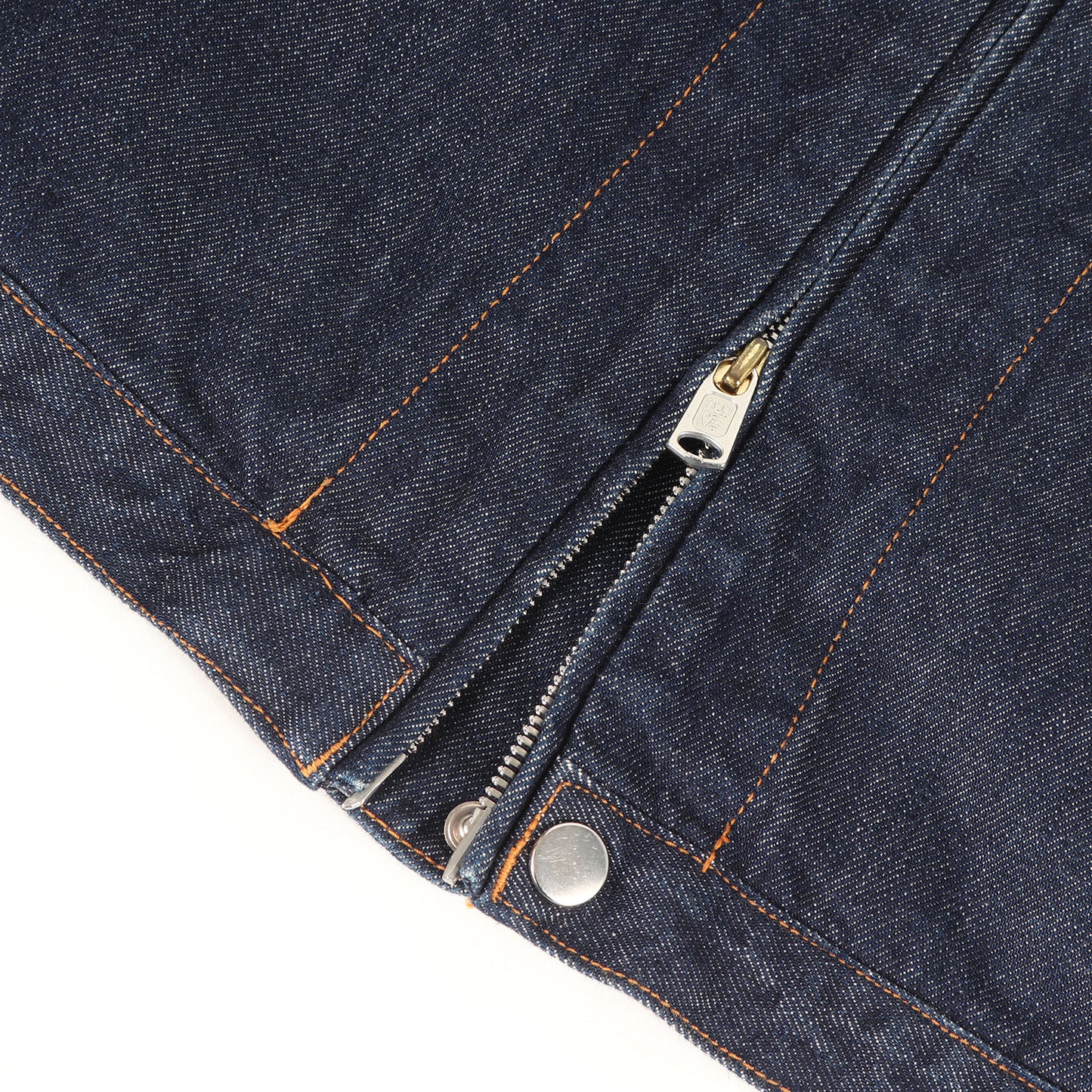 ×ORTA ノーカラー ジップ デニムジャケット(TRACKER BLOUSON)