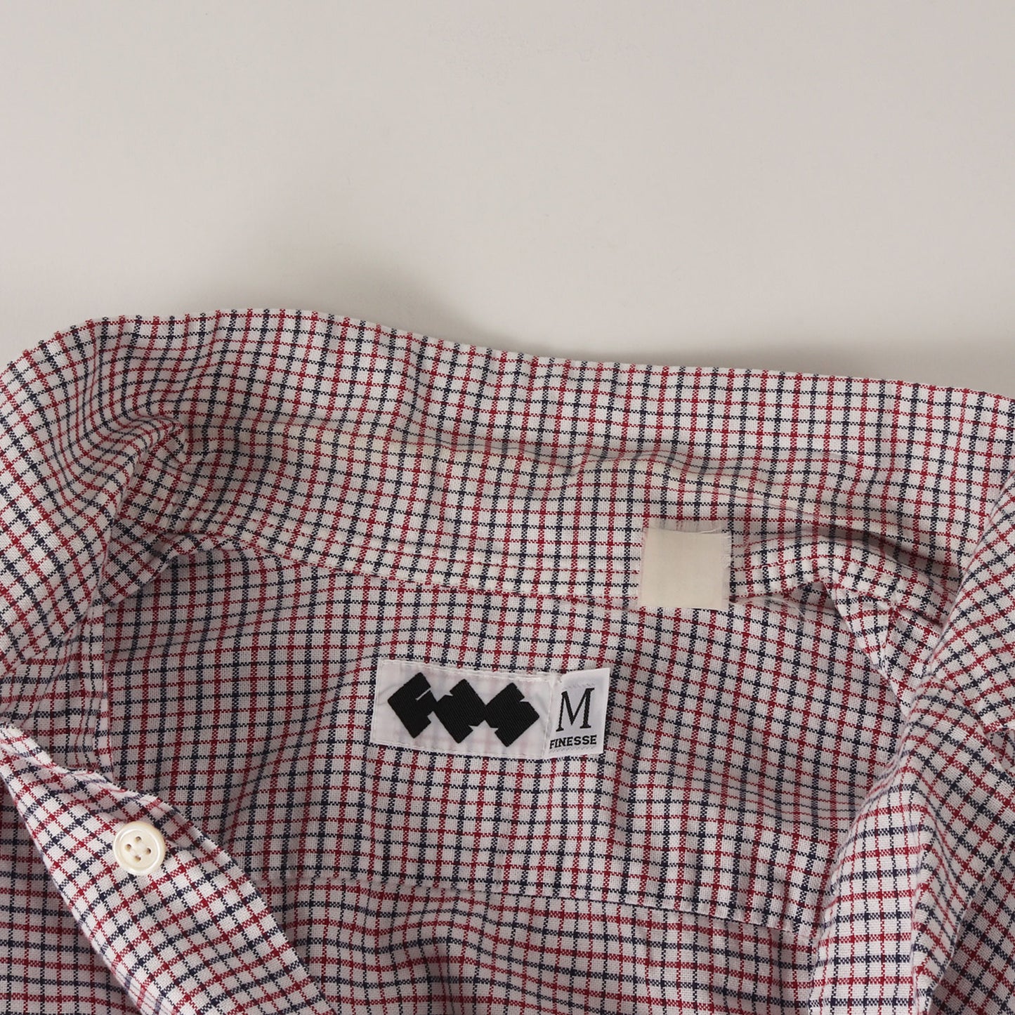 90s FINESSE ×GOODENOUGH チェック オープンカラーシャツ